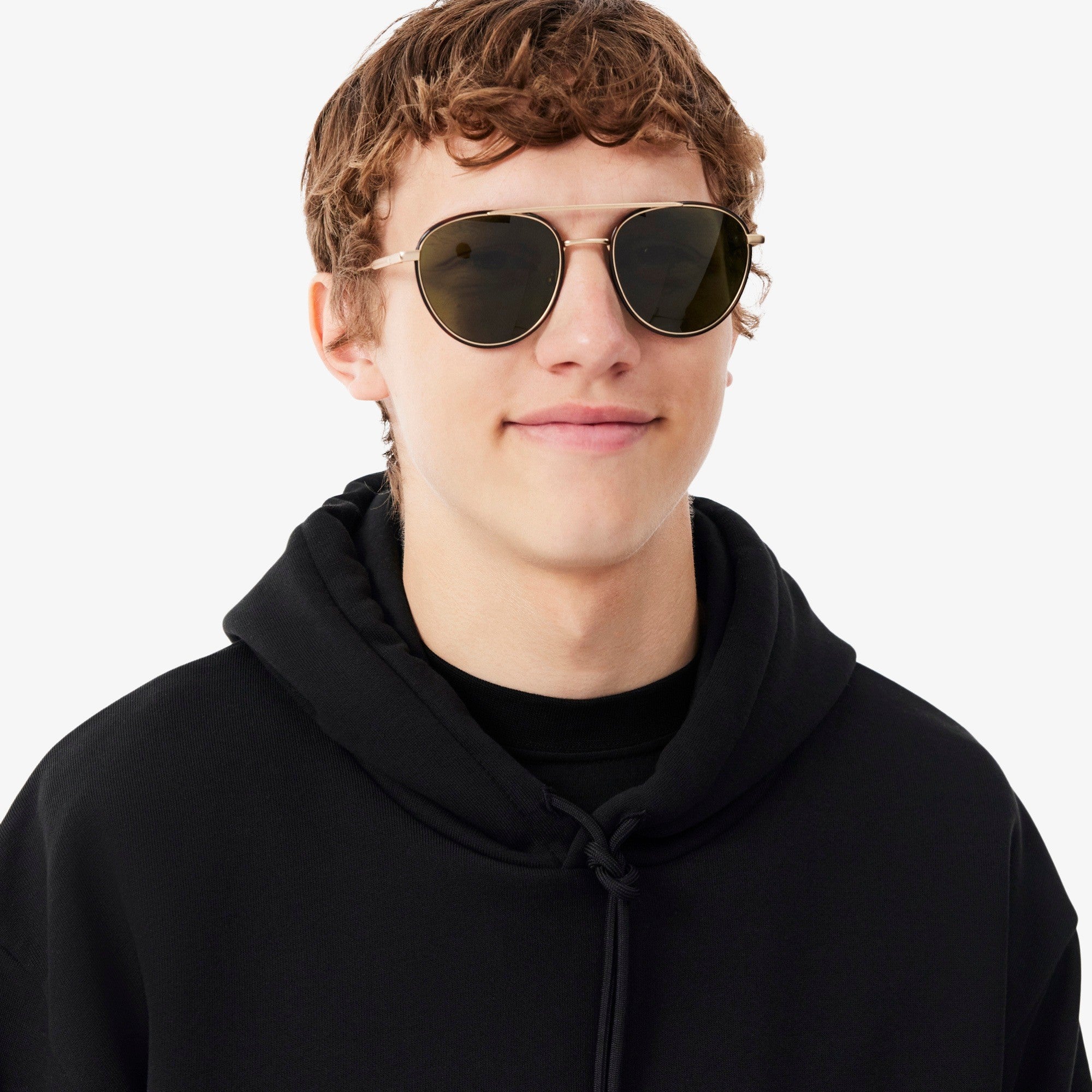 Felpa con cappuccio in tessuto felpato SH8863 031 LACOSTE 