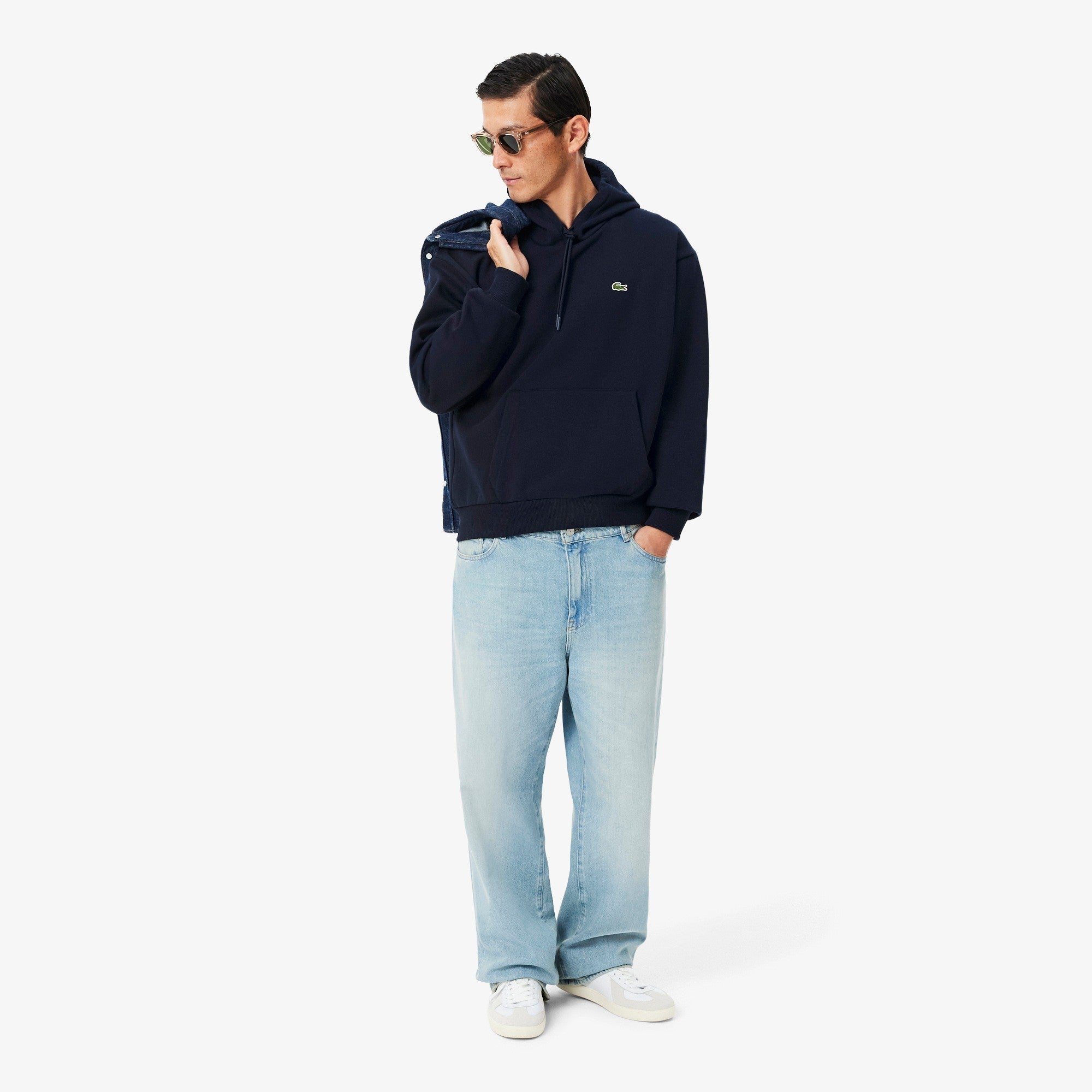 Felpa con cappuccio in tessuto felpato SH8863 166 LACOSTE 