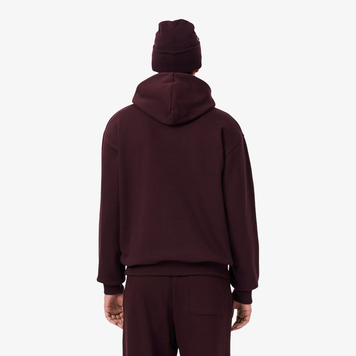 Felpa con cappuccio in tessuto felpato SH8863 3KE LACOSTE 