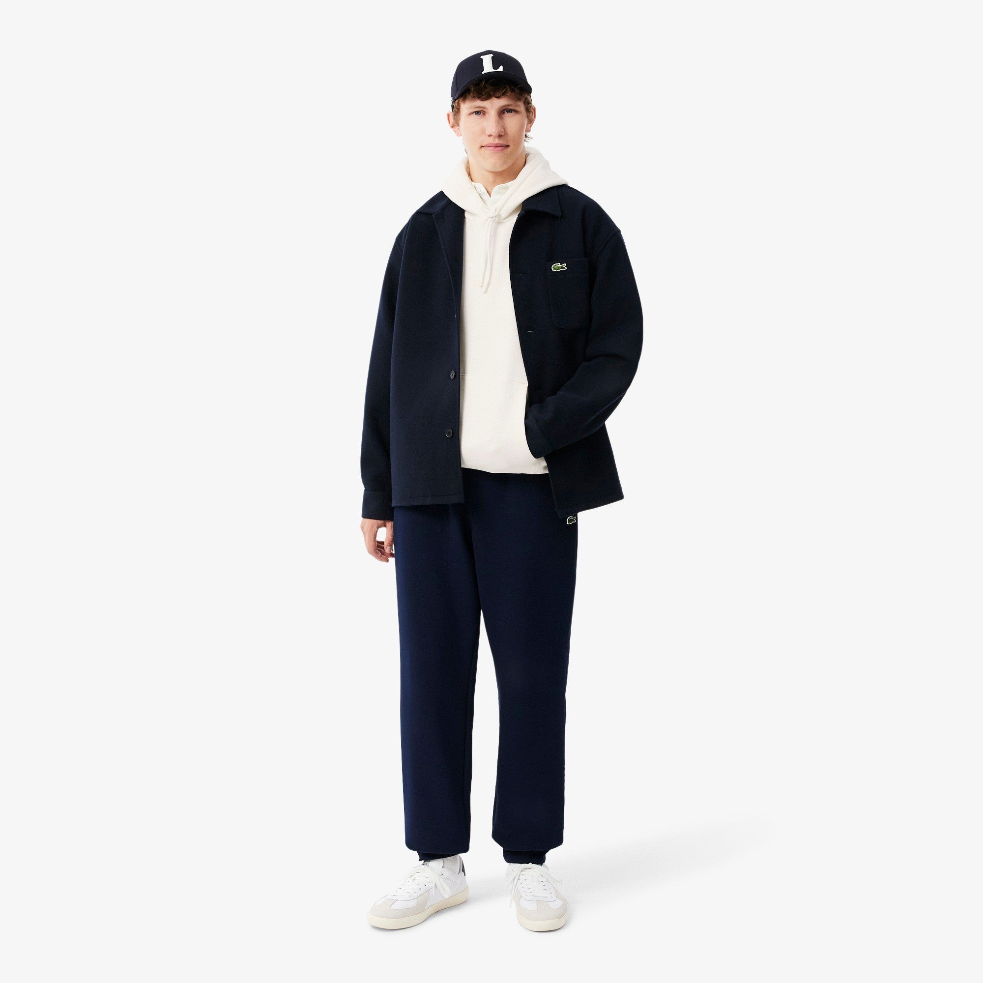 Felpa con cappuccio in tessuto felpato SH8863 70V LACOSTE 