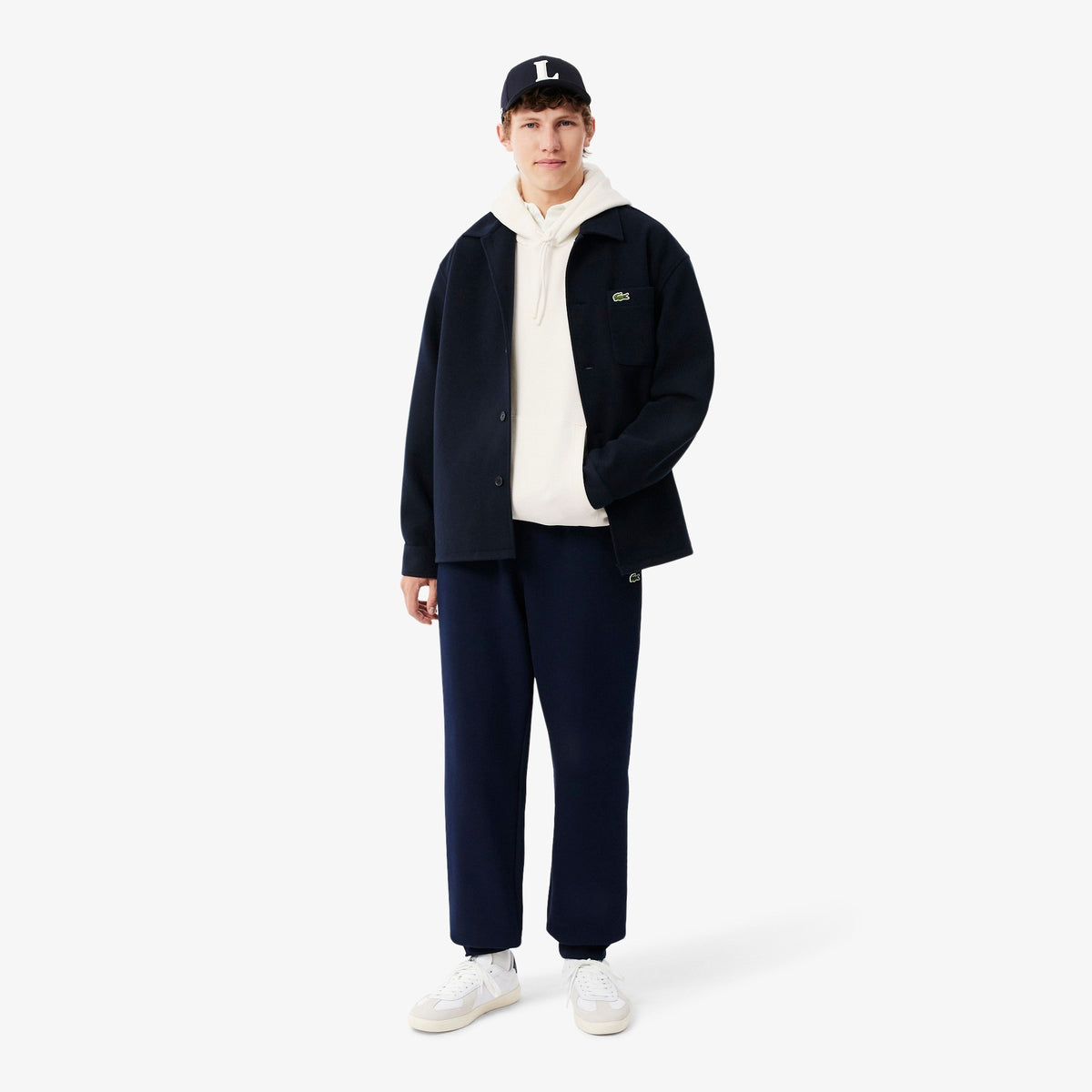 Felpa con cappuccio in tessuto felpato SH8863 70V LACOSTE 