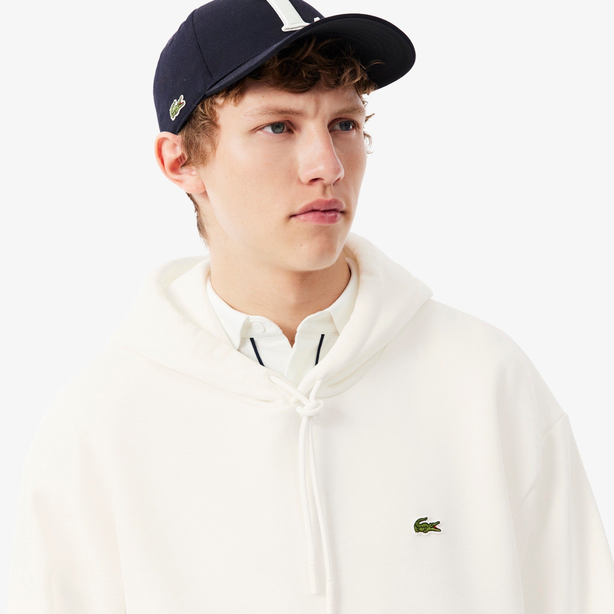 Felpa con cappuccio in tessuto felpato SH8863 70V LACOSTE 