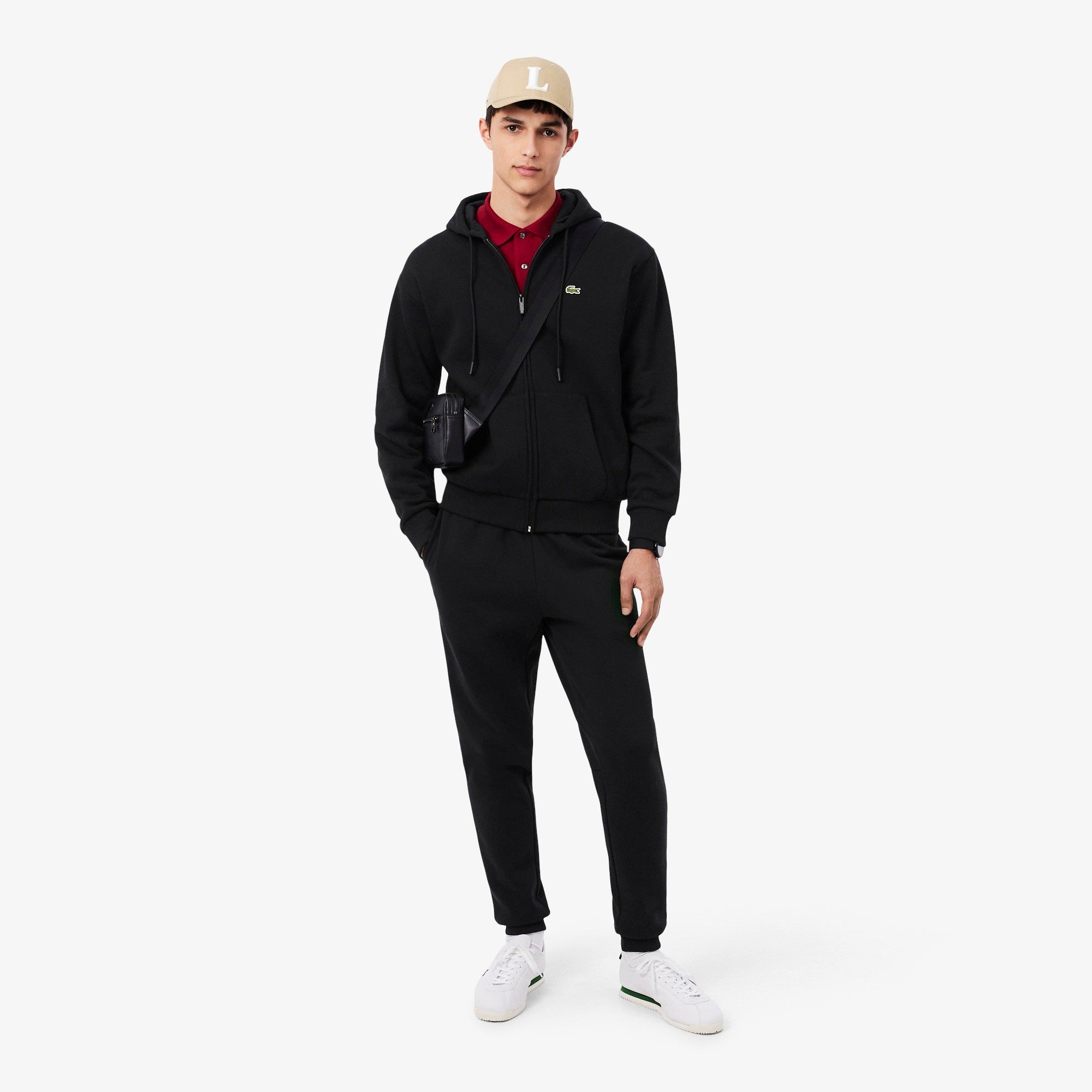 Felpa con cappuccio in tessuto felpato SH8864 031 LACOSTE 