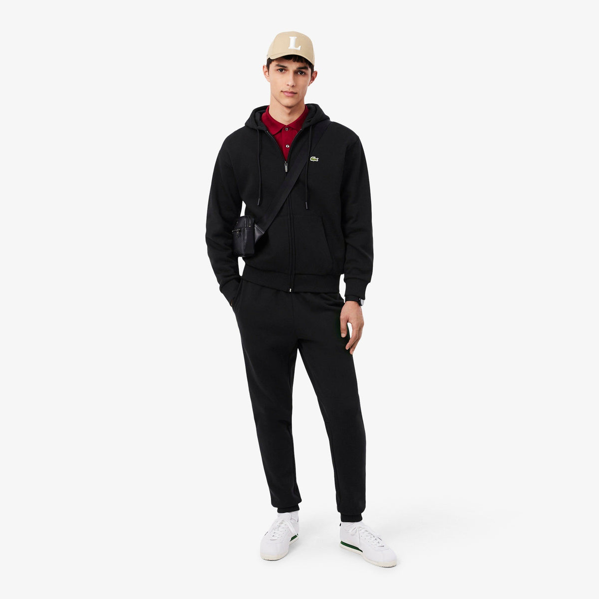 Felpa con cappuccio in tessuto felpato SH8864 031 LACOSTE 