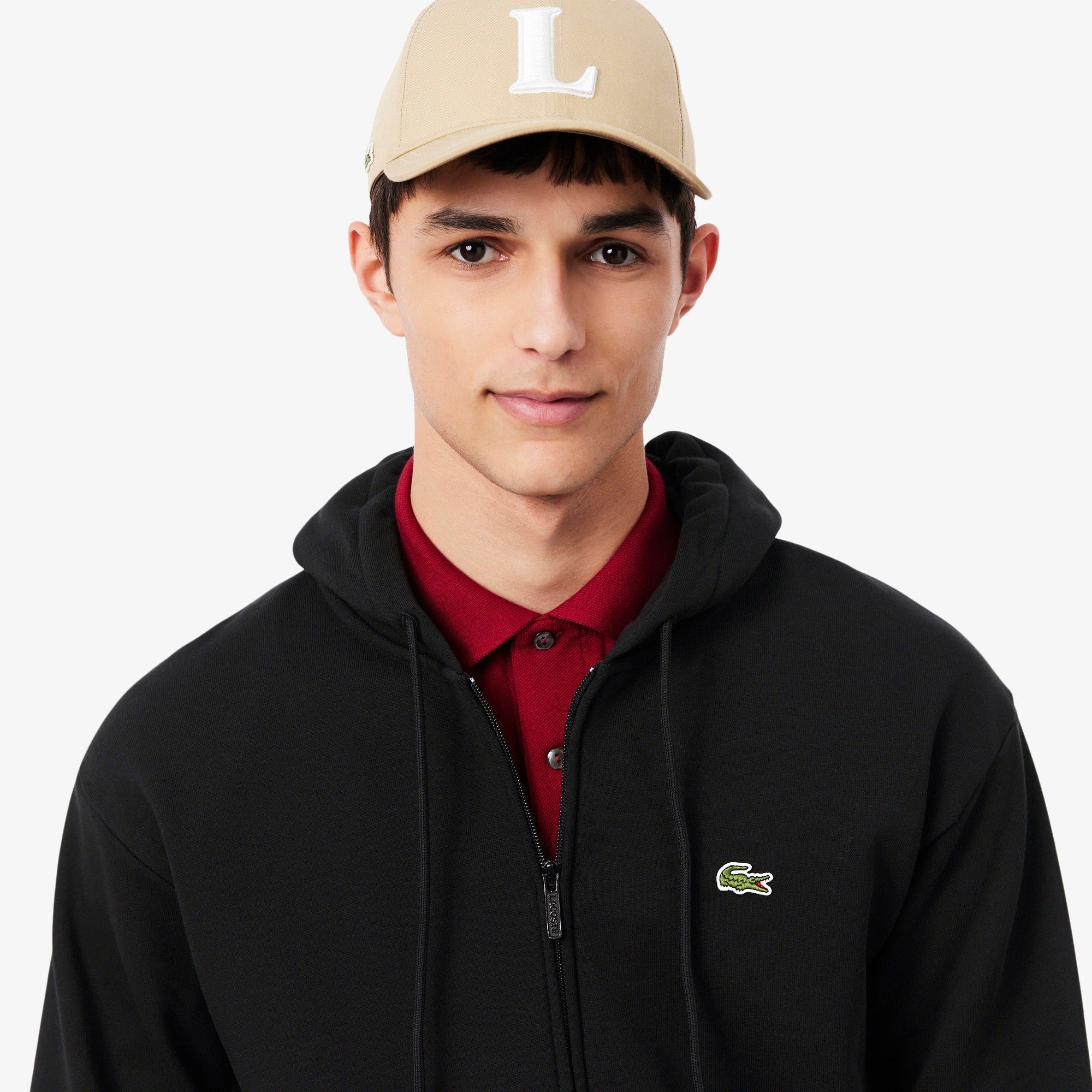 Felpa con cappuccio in tessuto felpato SH8864 031 LACOSTE 