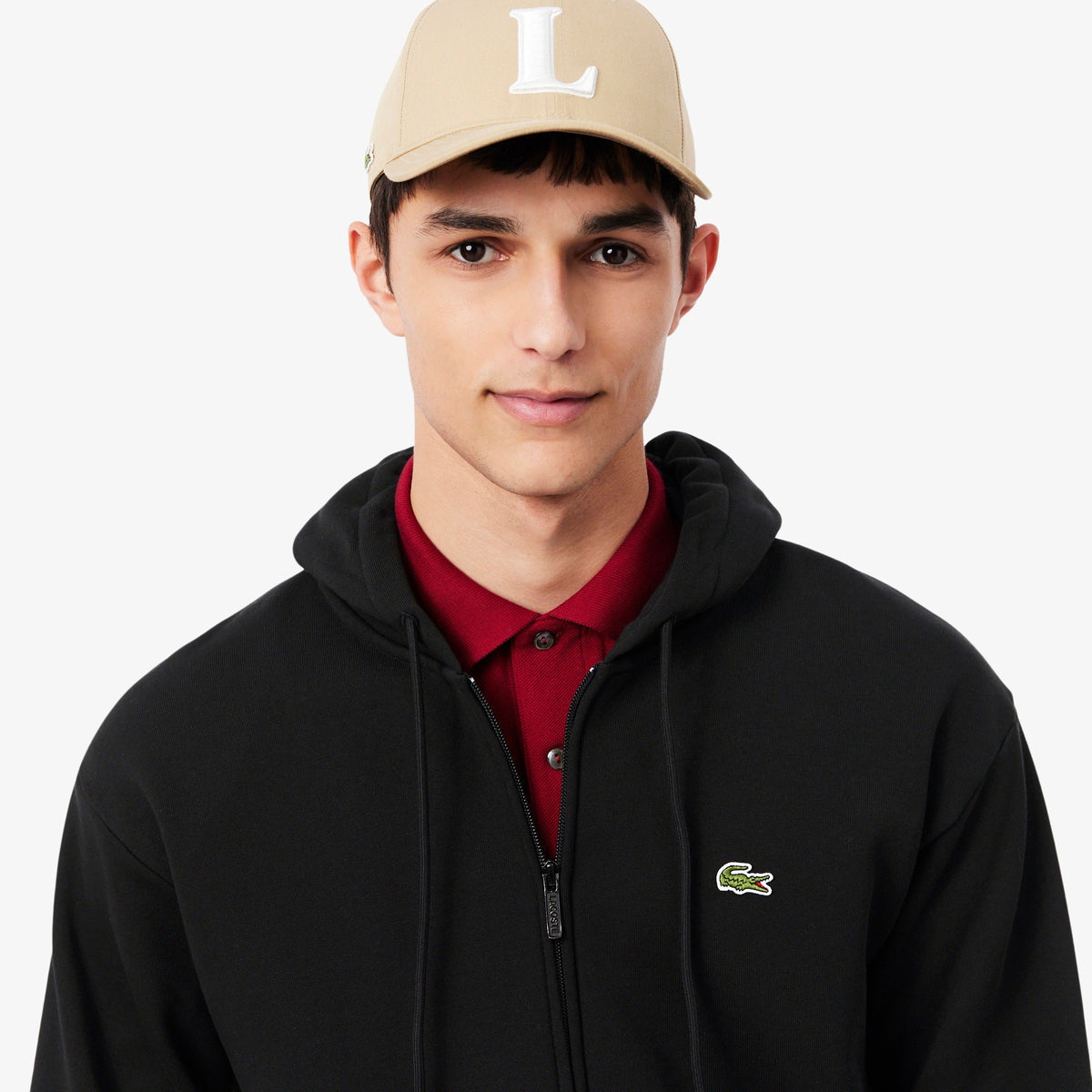 Felpa con cappuccio in tessuto felpato SH8864 031 LACOSTE 