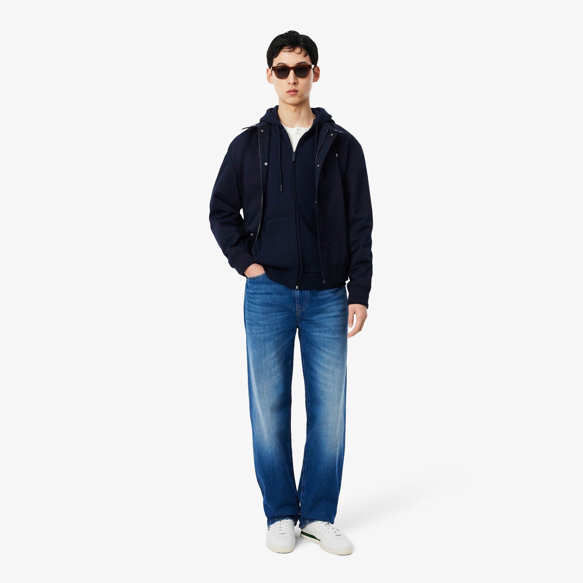 Felpa con cappuccio in tessuto felpato SH8864 166 LACOSTE 
