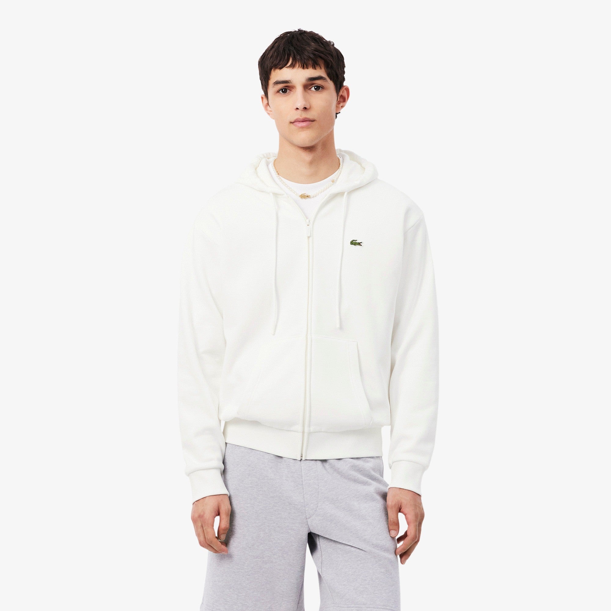 Felpa con cappuccio in tessuto felpato SH8864 70V LACOSTE 