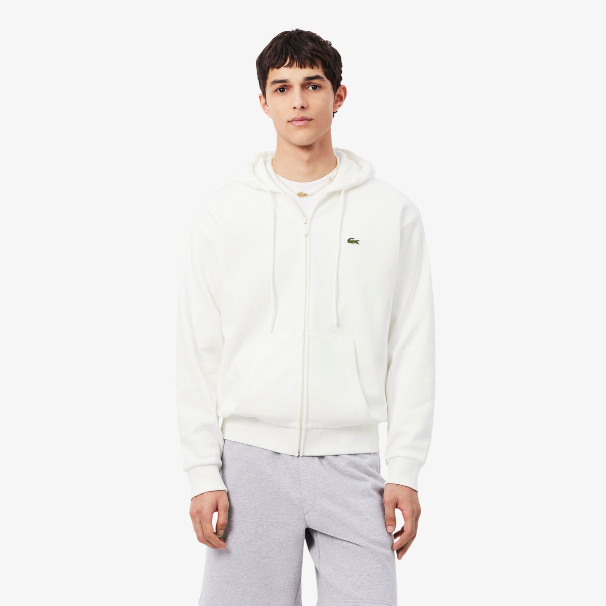 Felpa con cappuccio in tessuto felpato SH8864 70V LACOSTE 