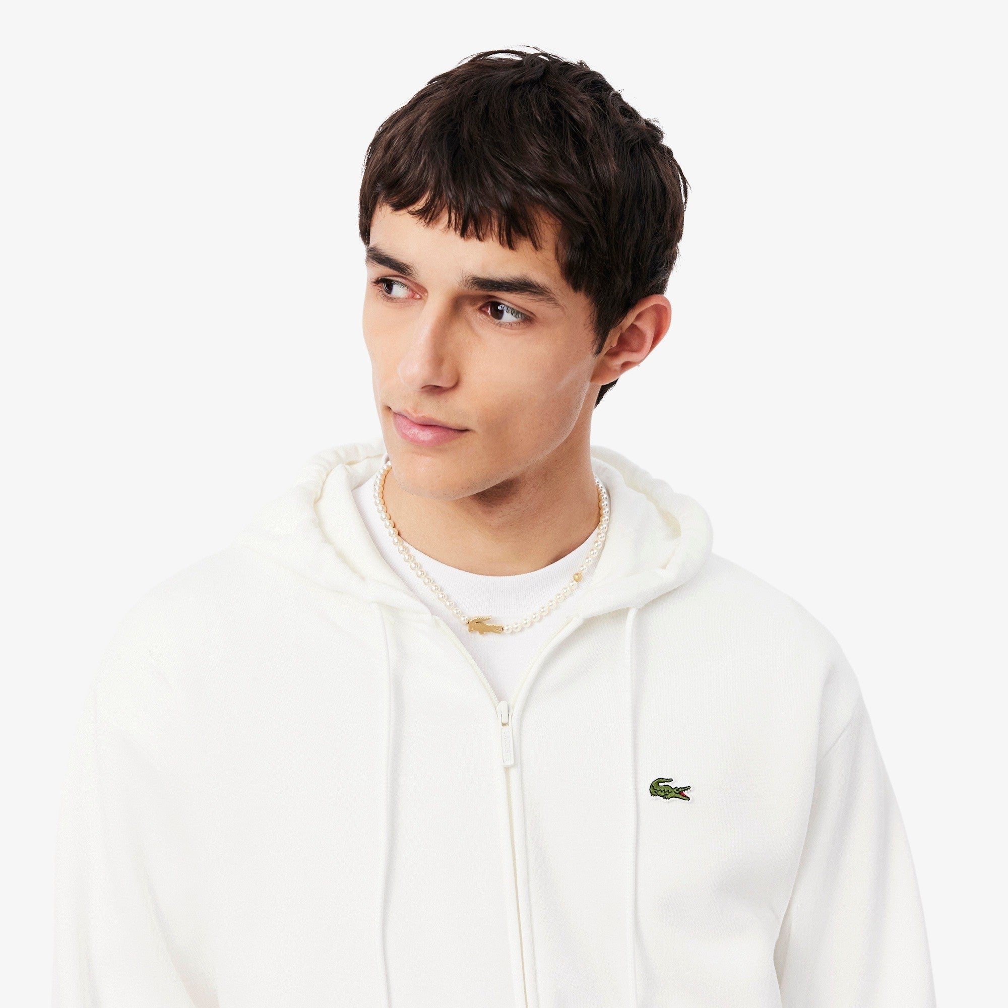 Felpa con cappuccio in tessuto felpato SH8864 70V LACOSTE 