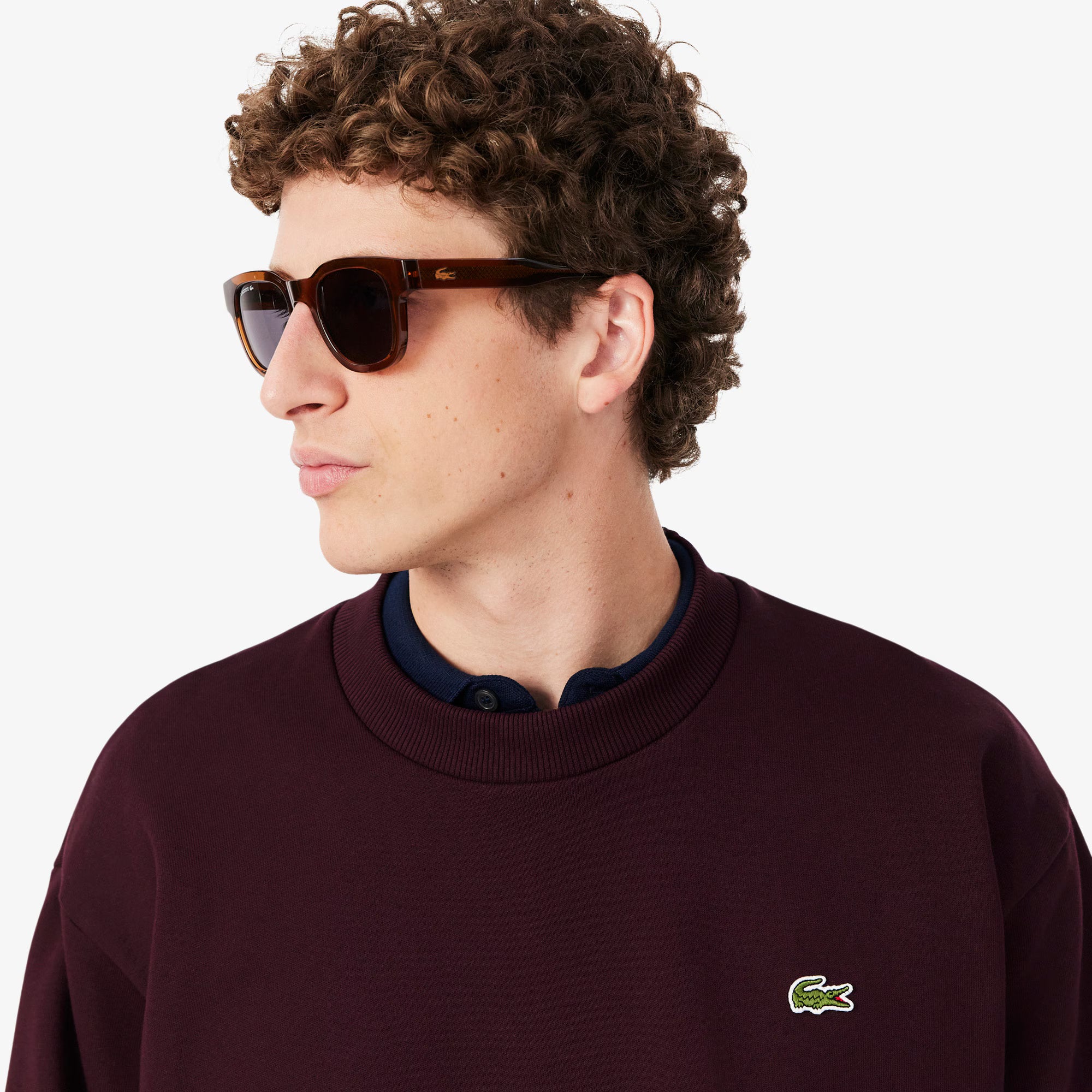 Felpa in cotone SH8868 3KE LACOSTE 