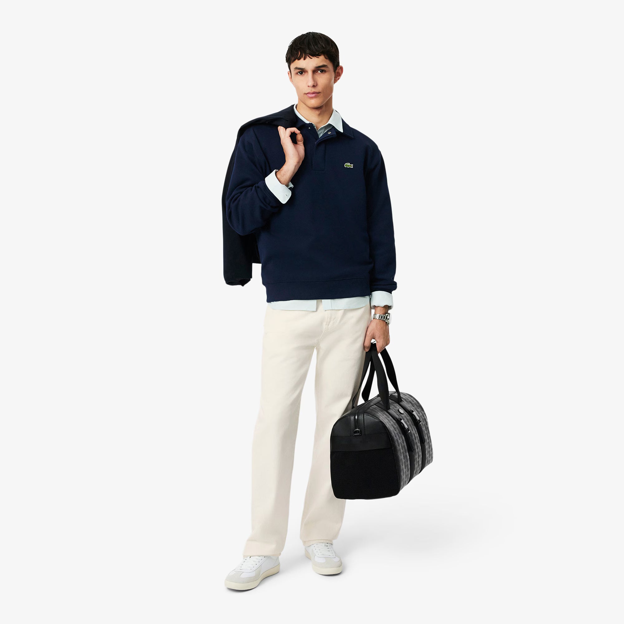 Felpa Piqué con colletto polo SH9450 166 LACOSTE 
