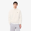 Piqué Sweatshirt with Polo Collar