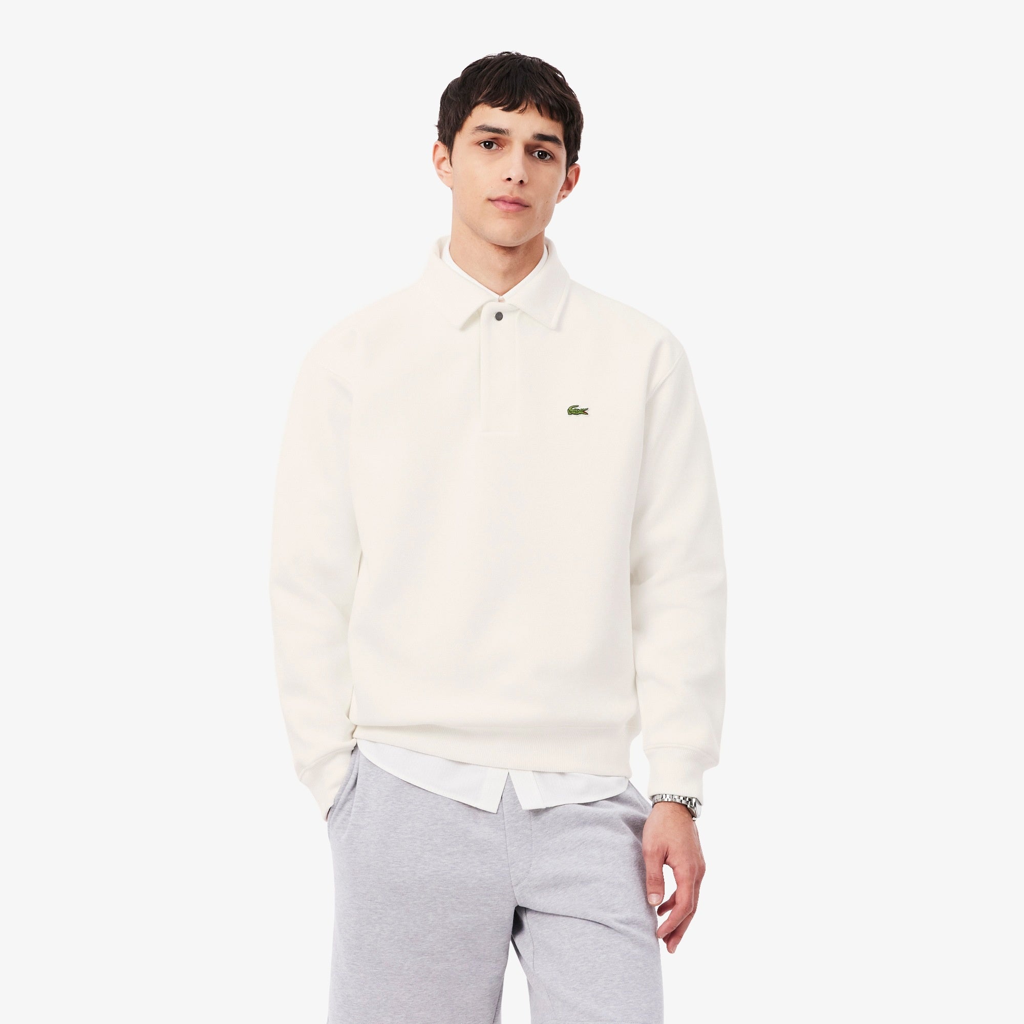 Felpa Piqué con colletto polo SH9450 70V LACOSTE 