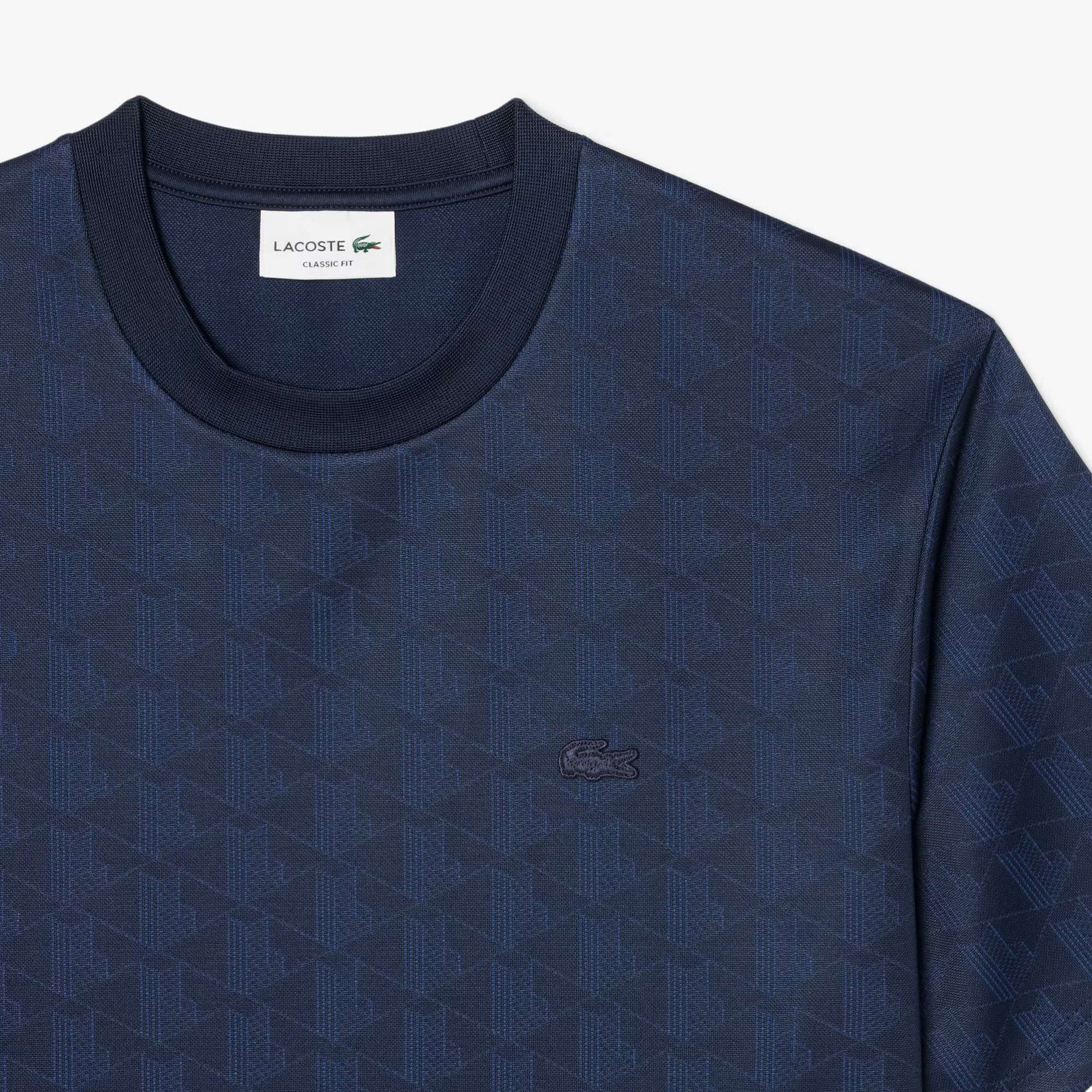 T-shirt jacquard con monogramma TH1985 166 LACOSTE 