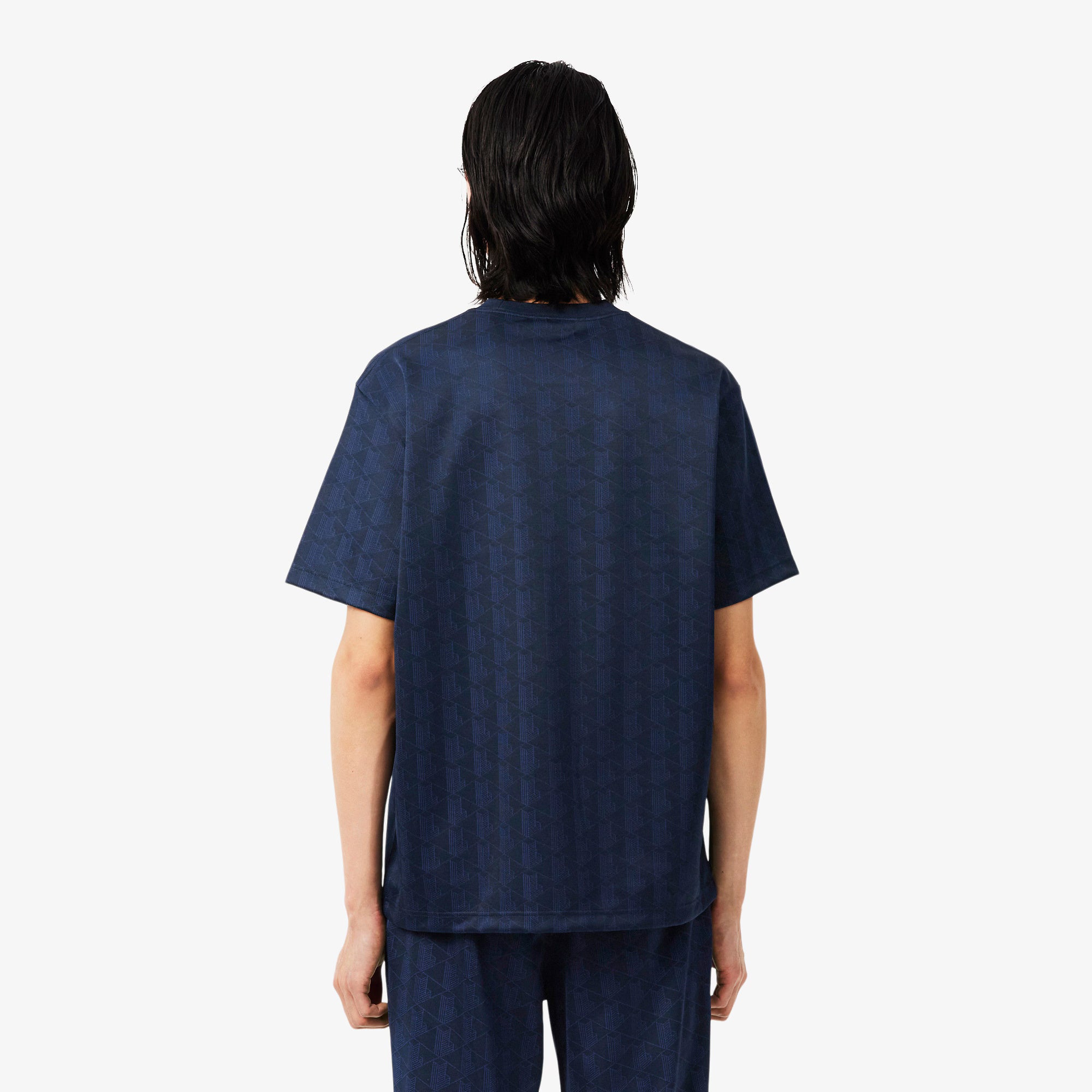 T-shirt jacquard con monogramma TH1985 166 LACOSTE 