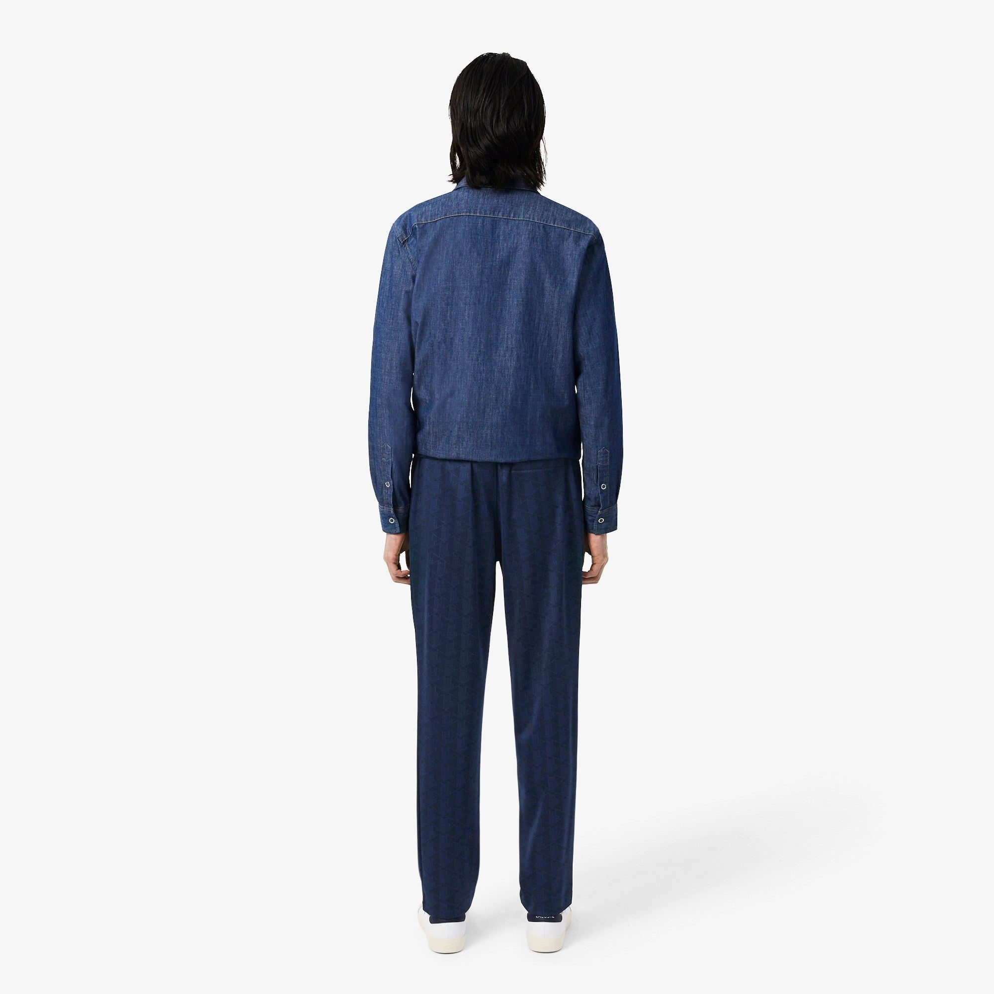 Pantaloni della tuta jacquard con monogramma XH0197 166 LACOSTE 