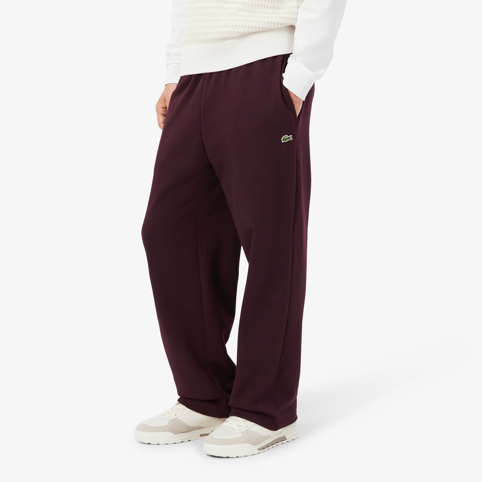 Pantaloni della tuta relaxed fit in tessuto felpato XH8867 3KE LACOSTE 