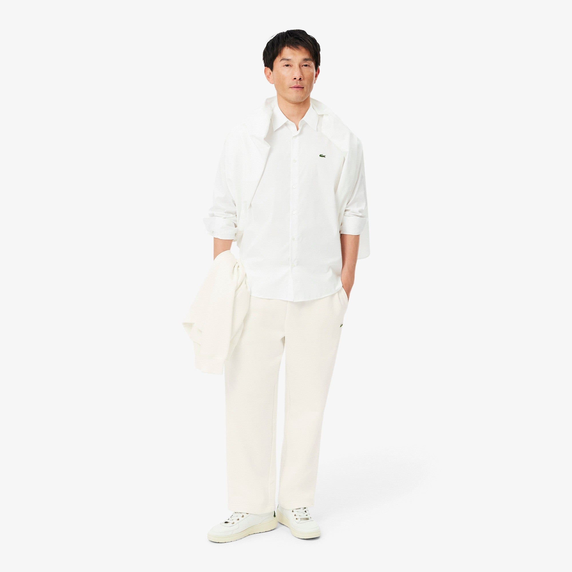 Pantaloni della tuta relaxed fit in tessuto felpato XH8867 70V LACOSTE 