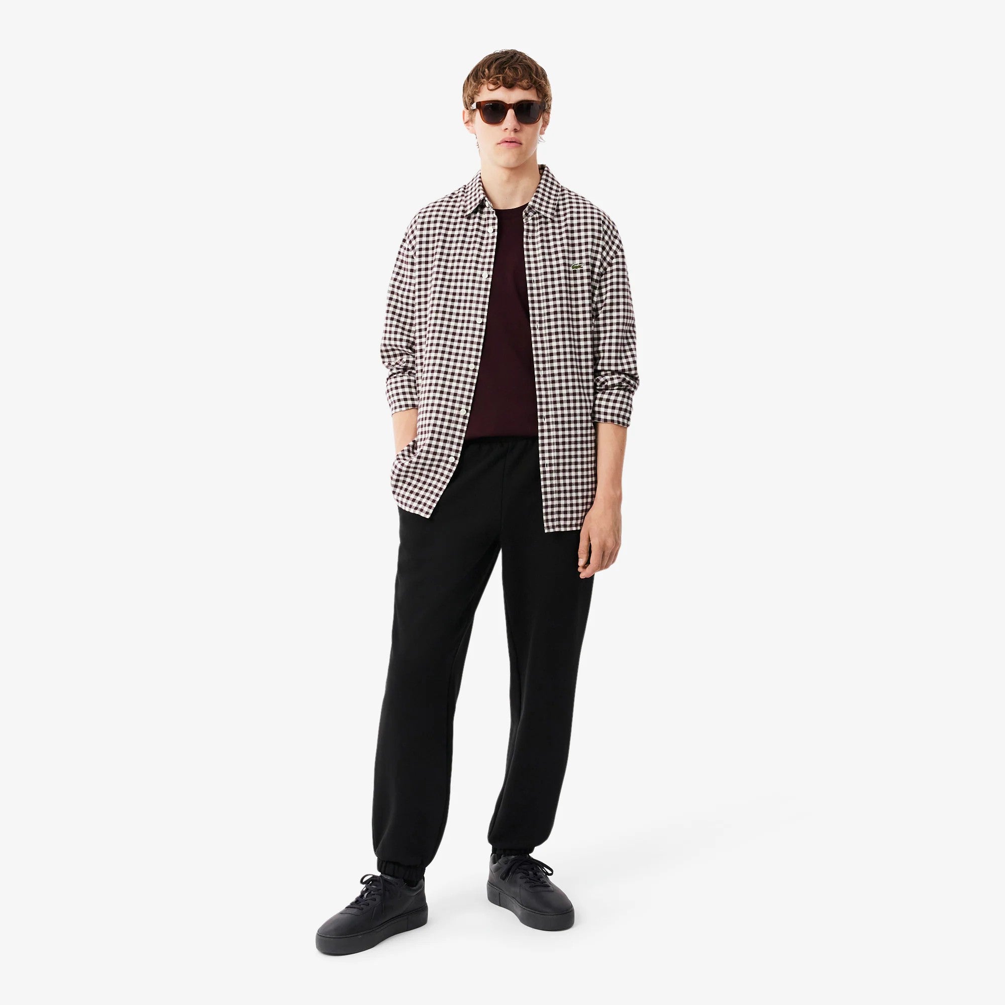 Pantaloni della tuta regular fit in tessuto felpato XH9207 031 LACOSTE 