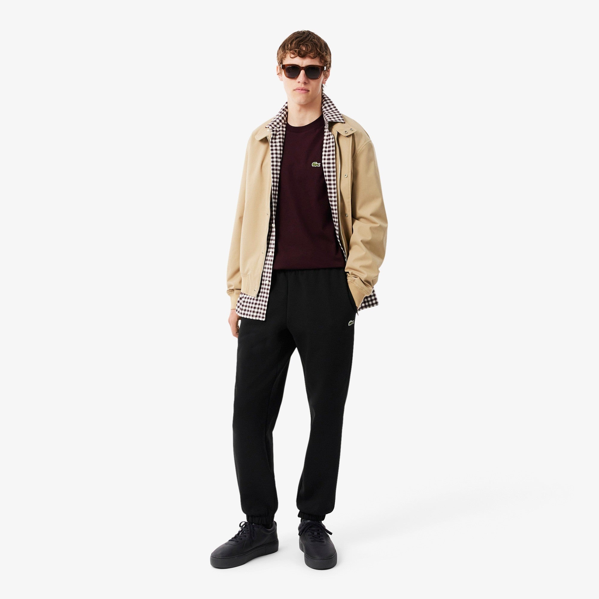 Pantaloni della tuta regular fit in tessuto felpato XH9207 031 LACOSTE 