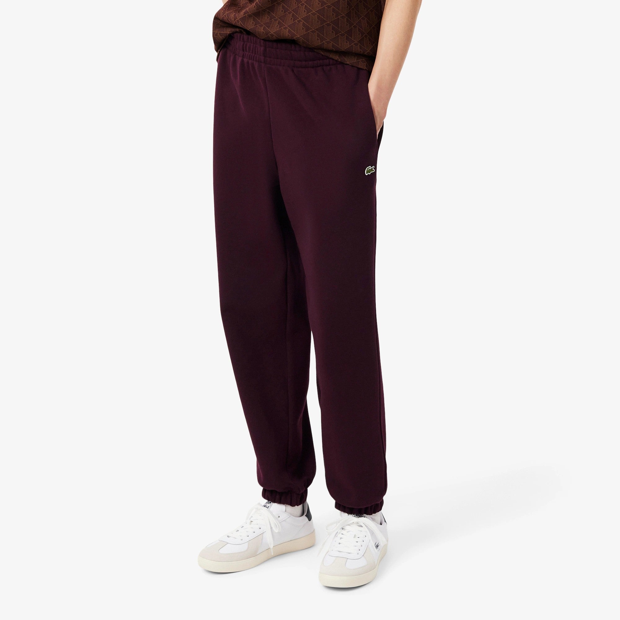 Pantaloni della tuta regular fit in tessuto felpato XH9207 3KE LACOSTE 