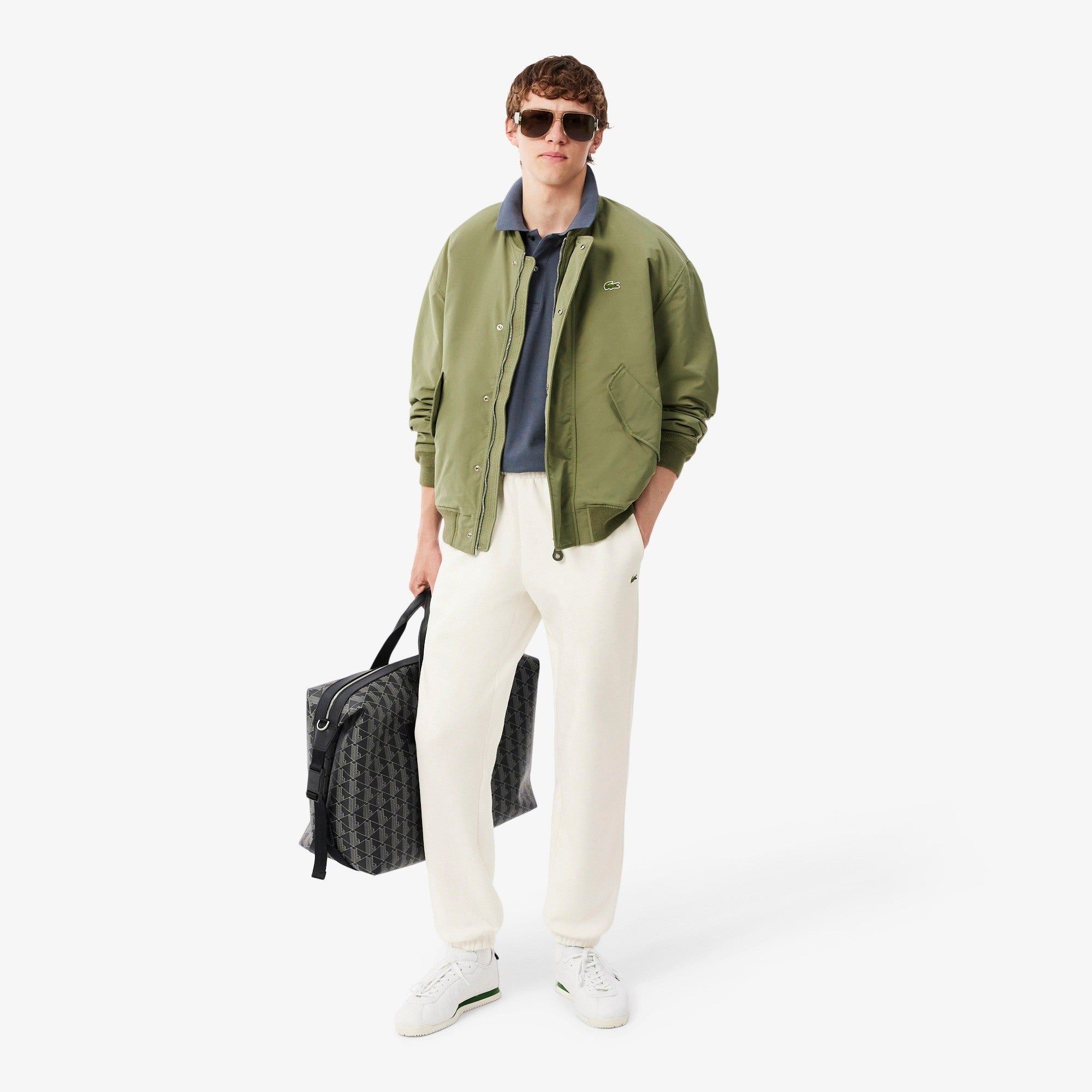 Pantaloni della tuta regular fit in tessuto felpato XH9207 70V LACOSTE 