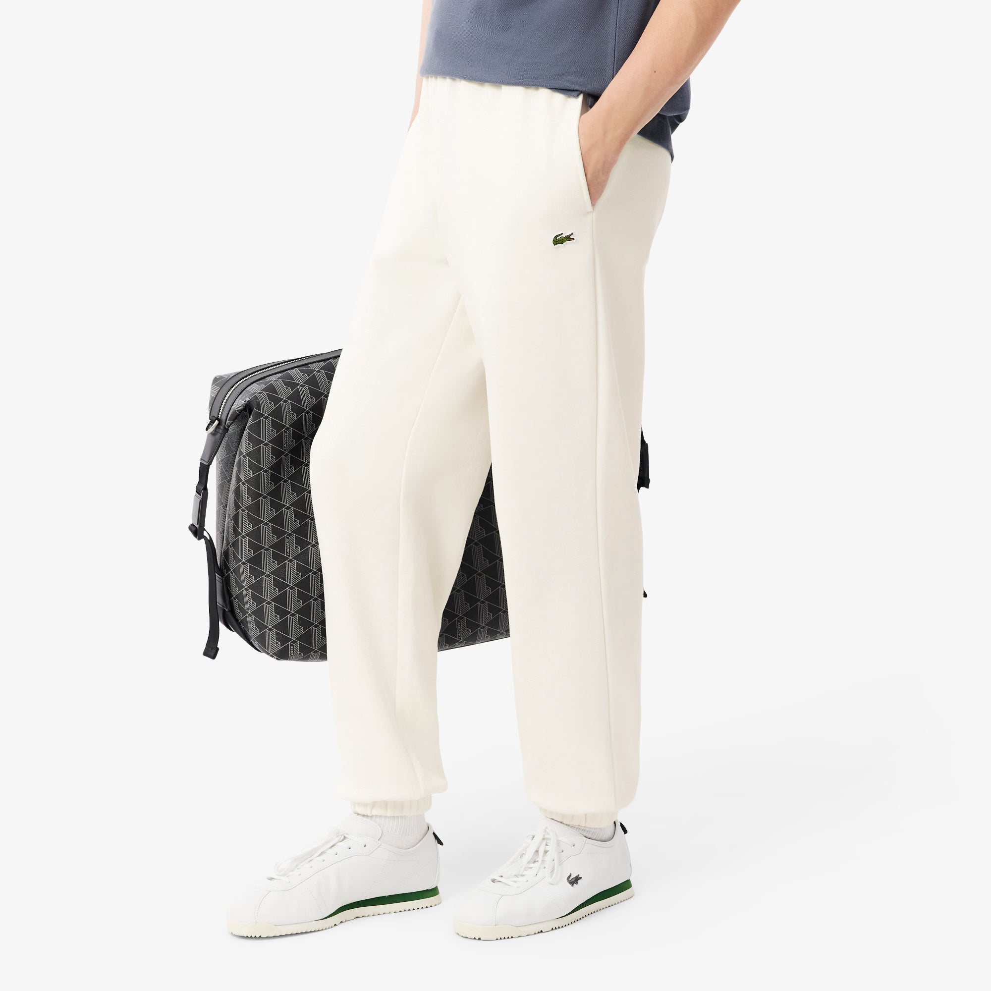 Pantaloni della tuta regular fit in tessuto felpato XH9207 70V LACOSTE 
