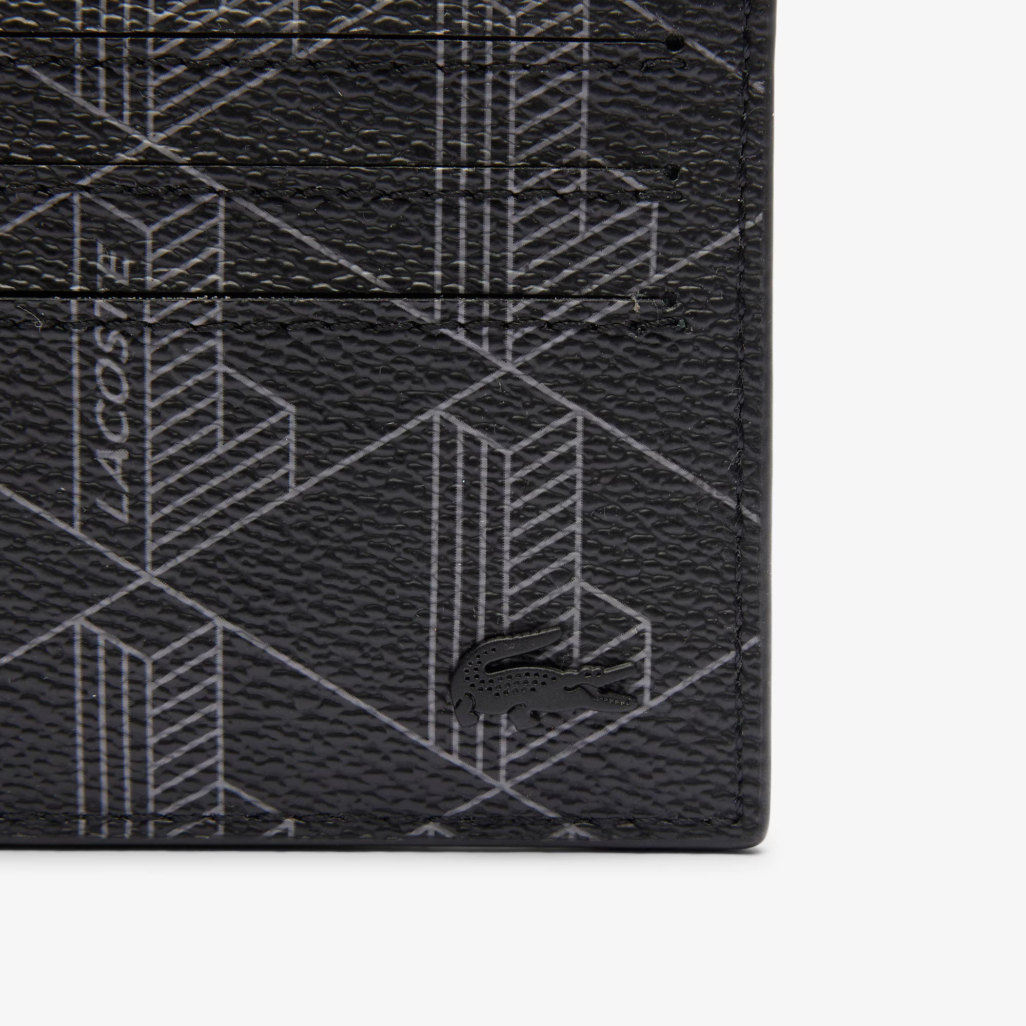 Porta carte da uomo in canvas con stampa di monogramma The Blend NH3719 H45 LACOSTE ACCESSORI 