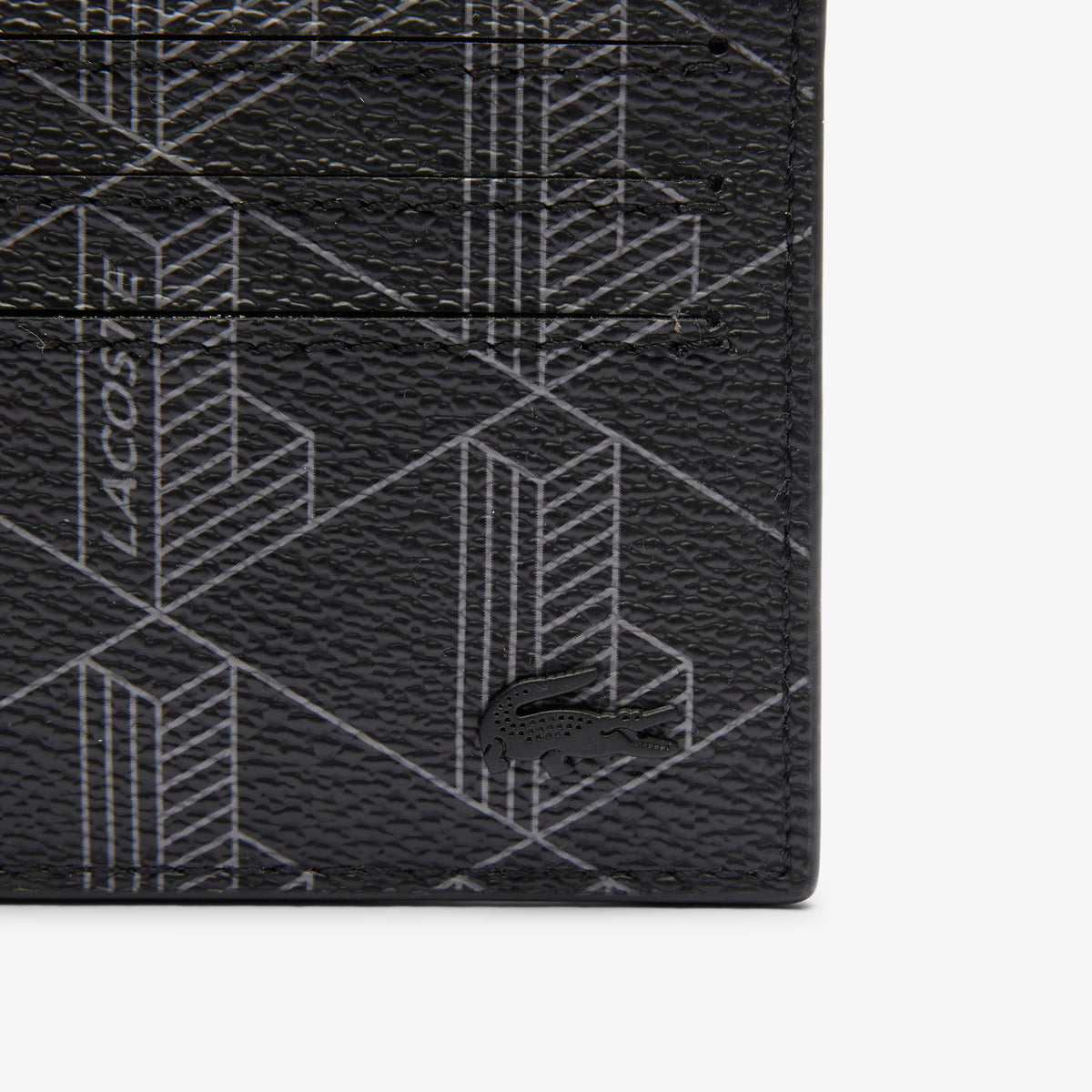 Porta carte da uomo in canvas con stampa di monogramma The Blend NH3719 H45 LACOSTE ACCESSORI 