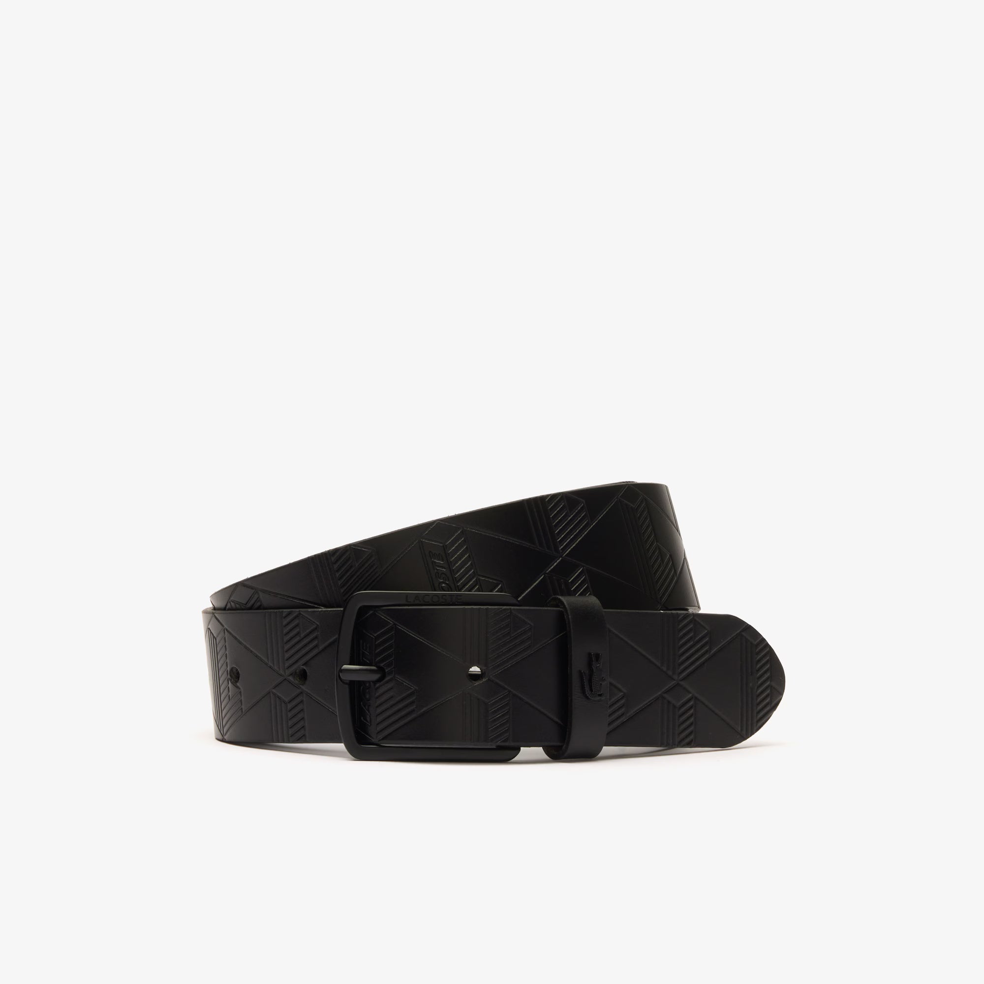 Cintura in pelle con monogramma RC4093 000 LACOSTE ACCESSORI 
