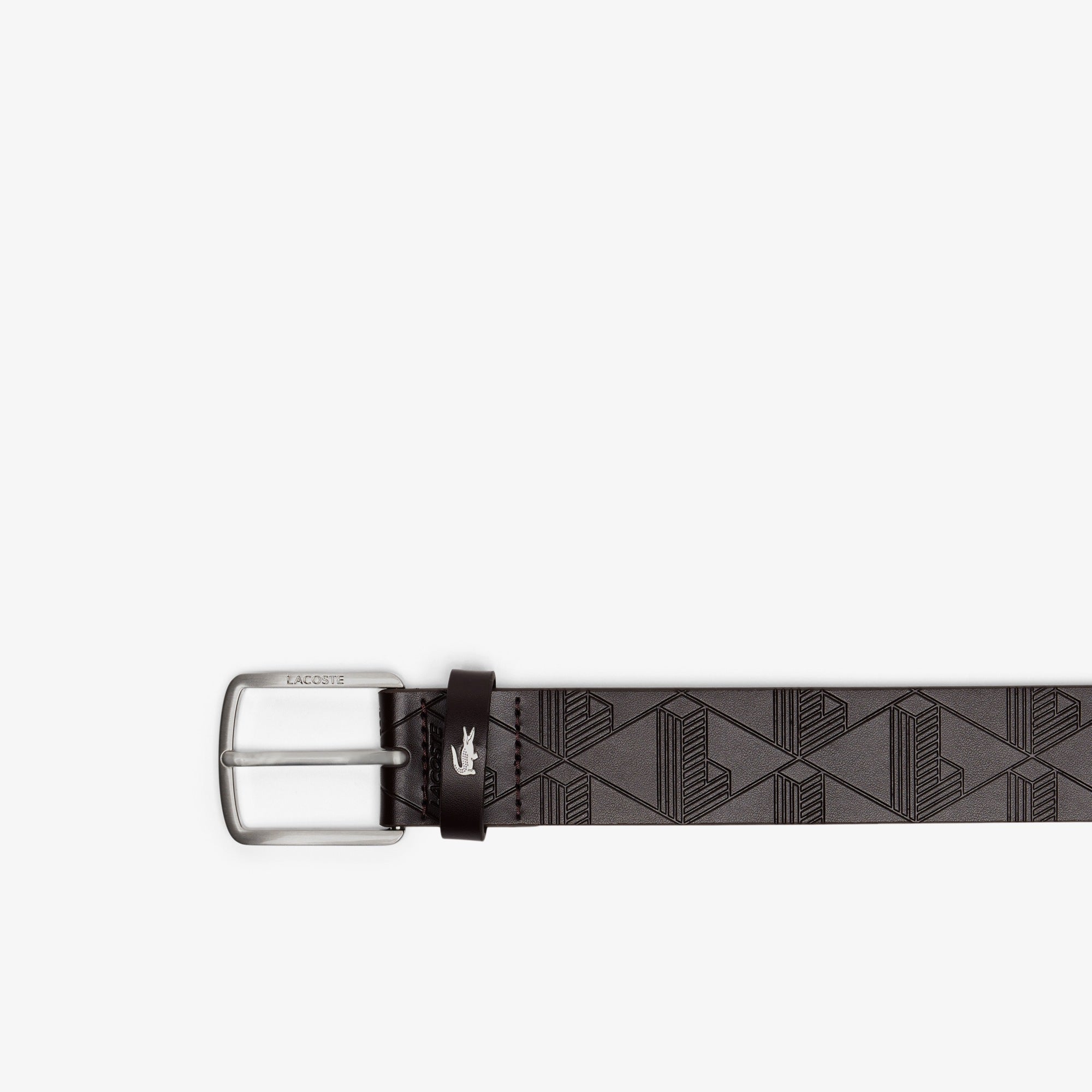 Cintura in pelle con monogramma RC4093 028 LACOSTE ACCESSORI 