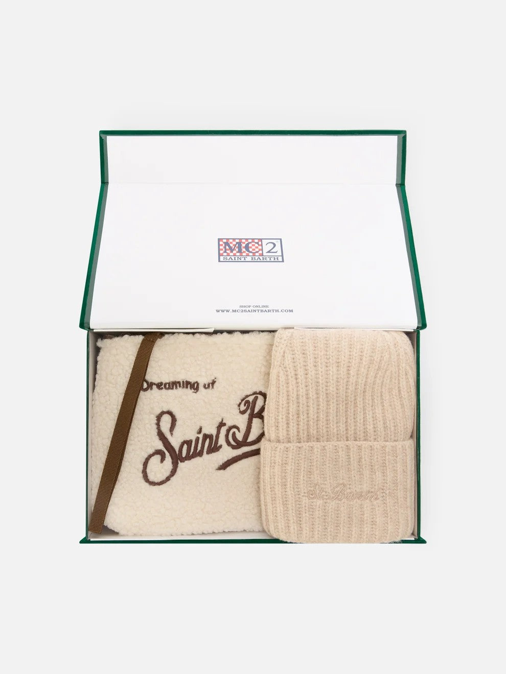 Set pochette e berretto in teddy BOX0049 04512M MC2 SAINT BARTH 
