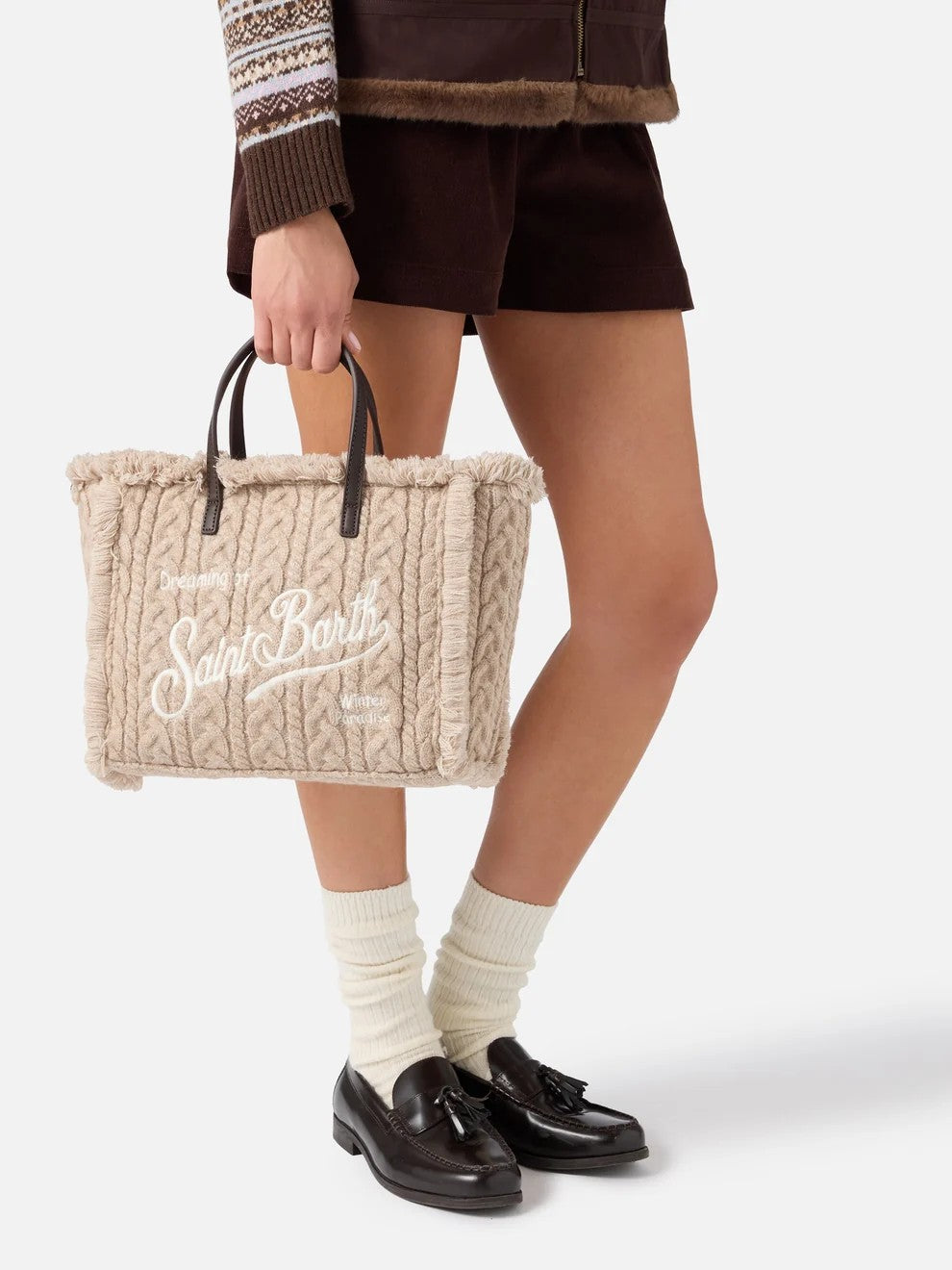 Borsa colette con lavorazione a trecce COL0047 00462M MC2 SAINT BARTH 