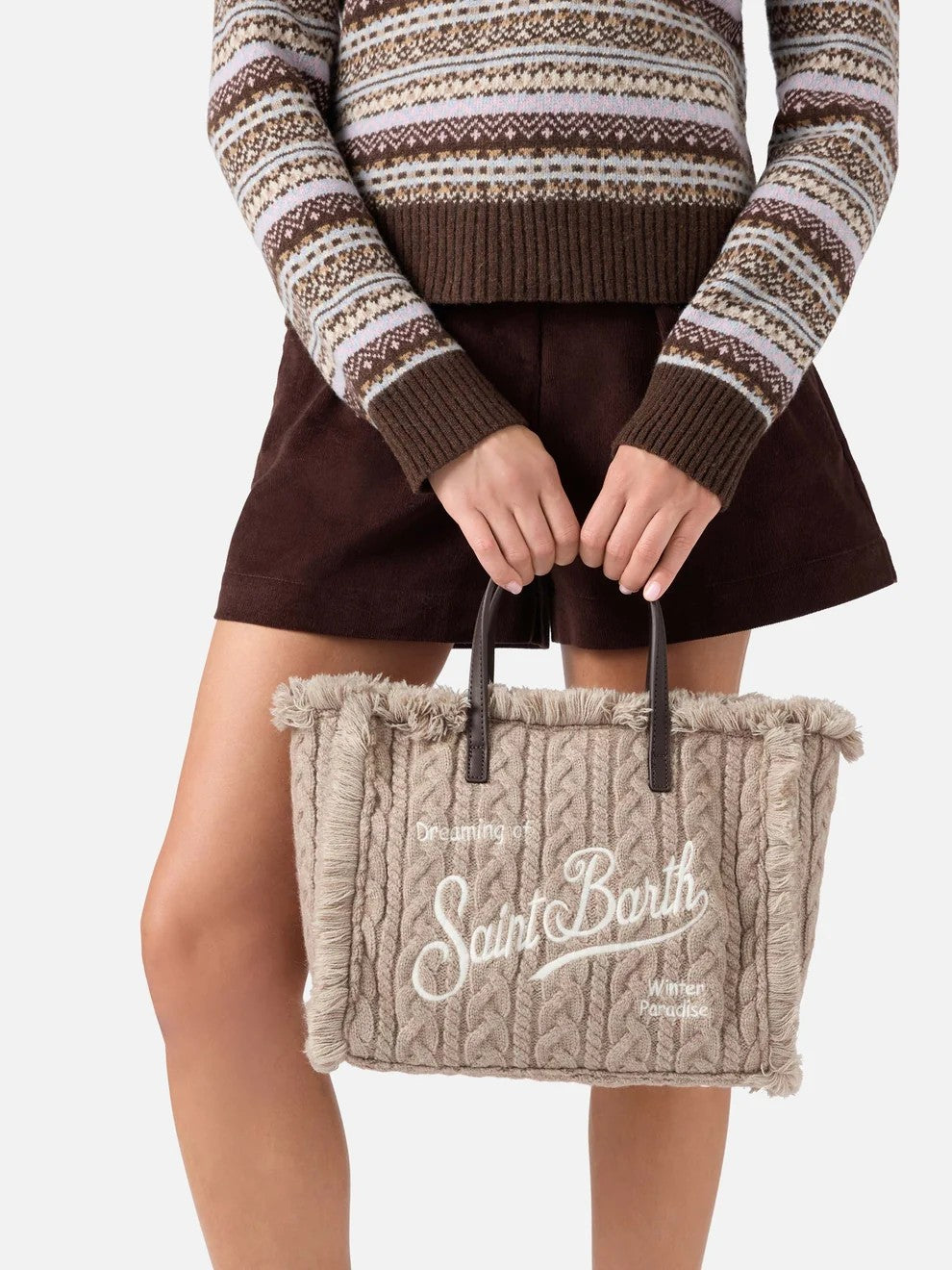 Borsa colette con lavorazione a trecce COL0047 04117M MC2 SAINT BARTH 