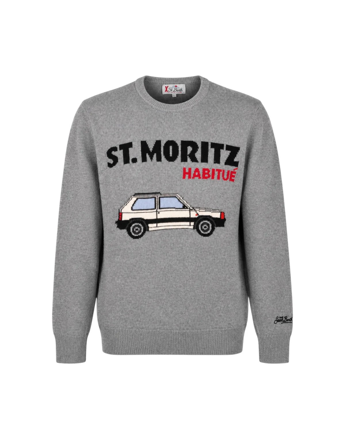 Maglia heron con ricamo St. Moritz habitué HER0001 02120M MC2 SAINT BARTH 