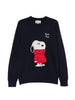 Maglia heron con ricamo snoopy winter mood
