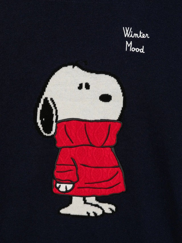 Maglia heron con ricamo snoopy winter mood HER0001 02239M MC2 SAINT BARTH 