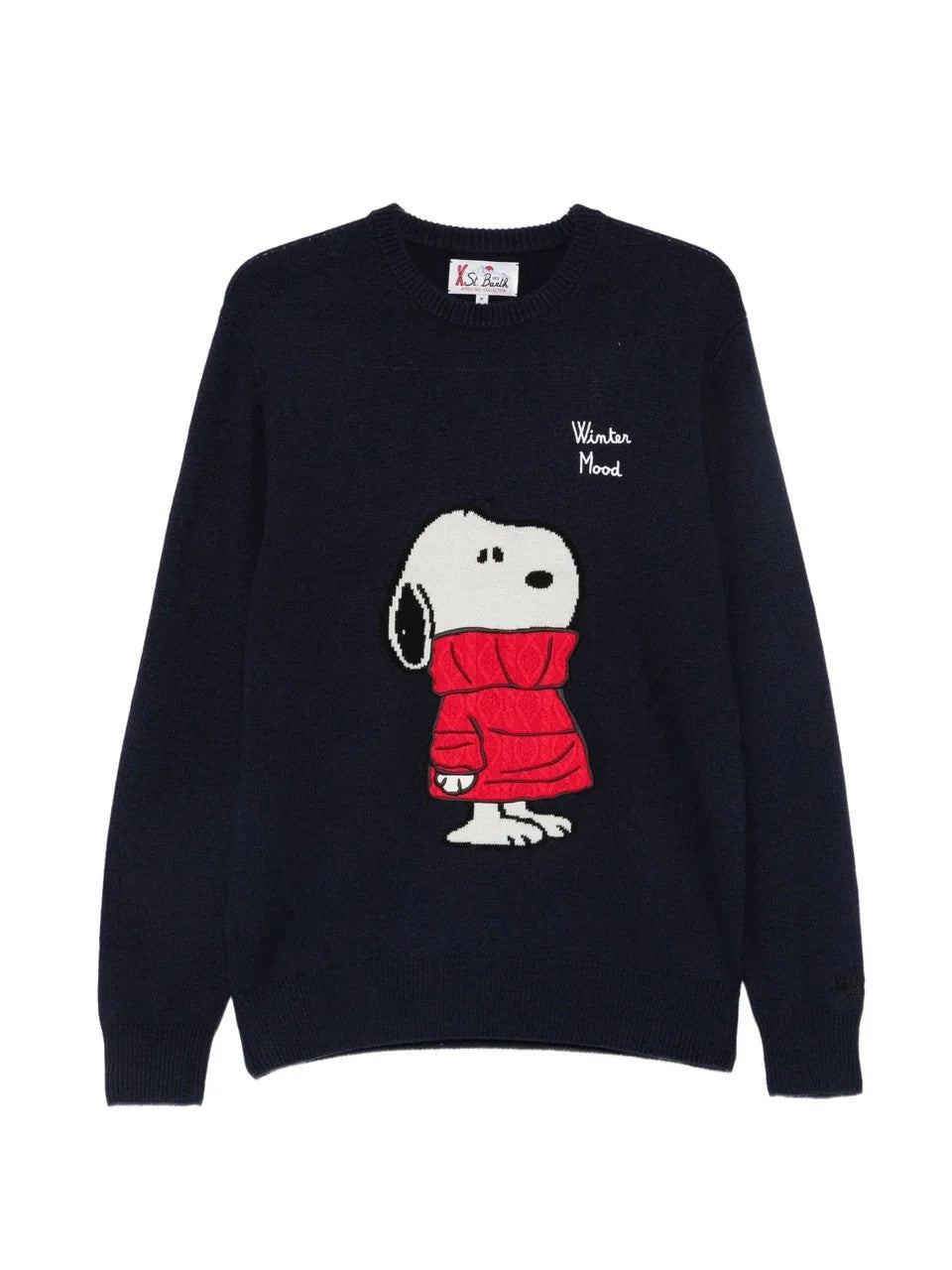 Maglia heron con ricamo snoopy winter mood HER0001 02239M MC2 SAINT BARTH 