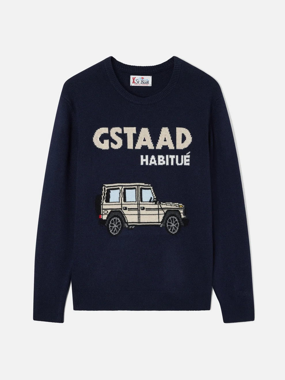 Maglia heron con intarsio Gstaad habitué HER0001 03247M MC2 SAINT BARTH 