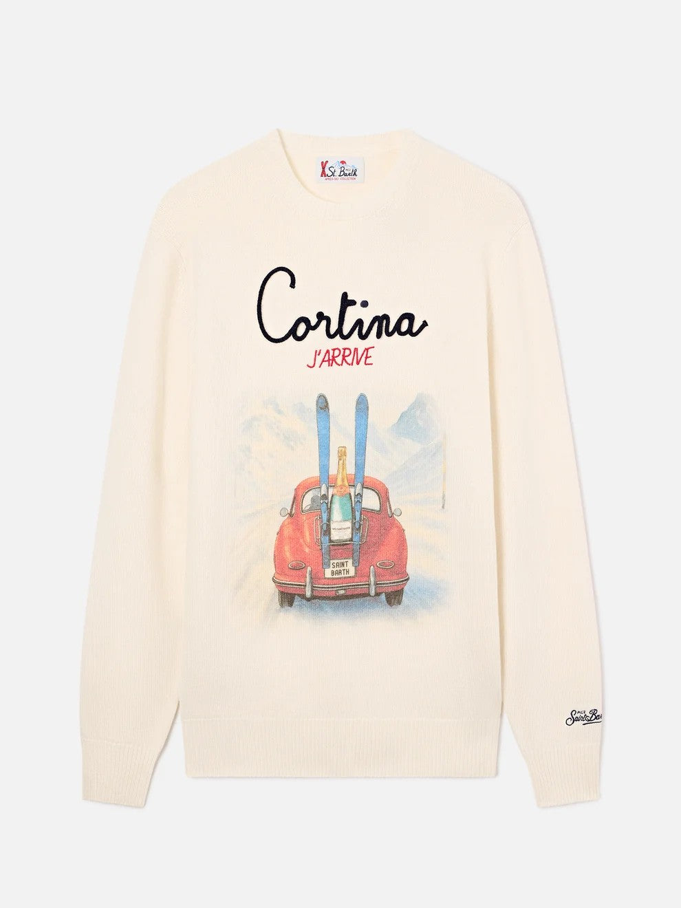 Maglia heron con intarsio Cortina j'arrive HER0022 00243M MC2 SAINT BARTH 