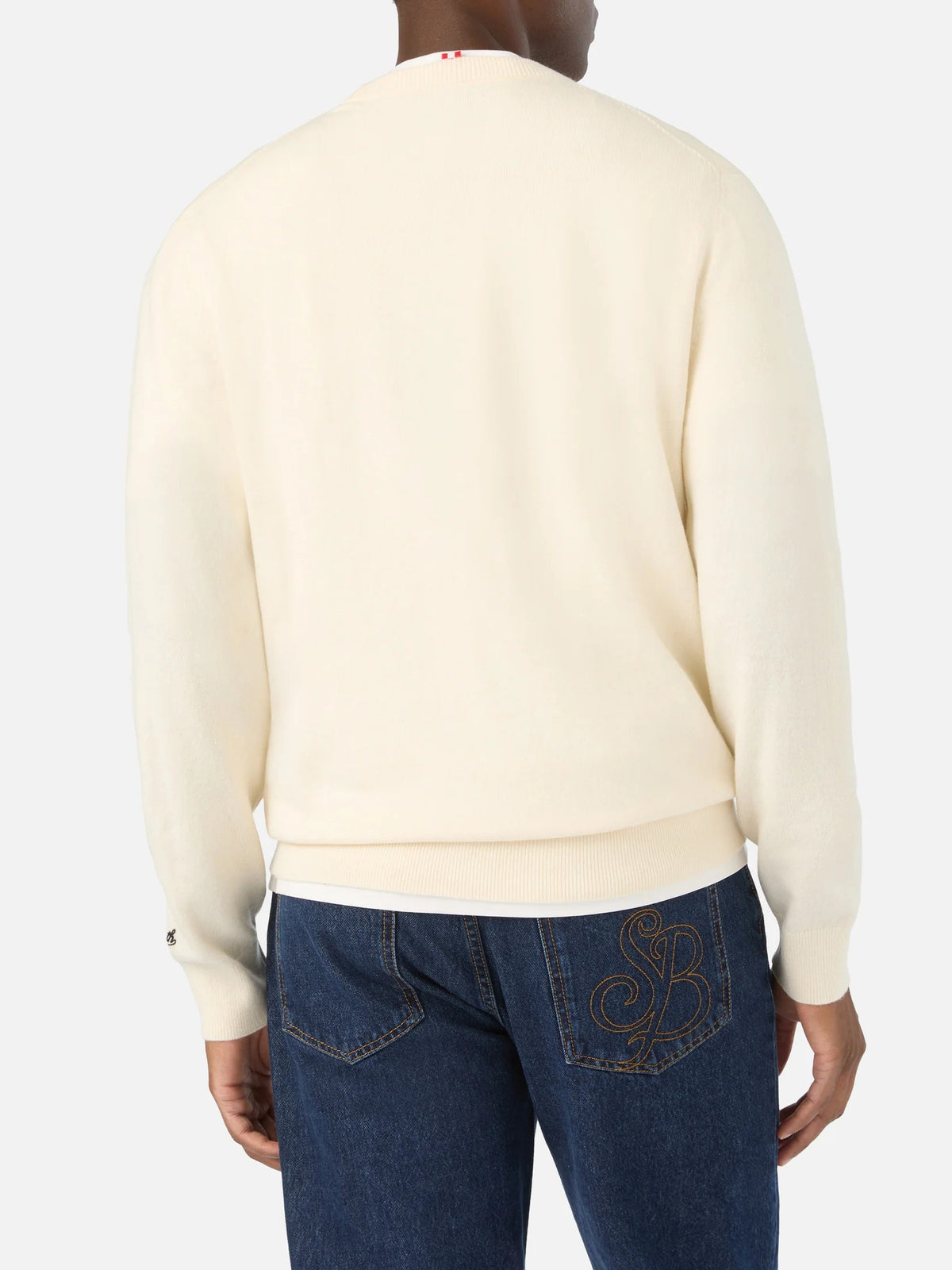 Maglia heron light con ricamo i am a new man HER0024 00177M MC2 SAINT BARTH 