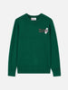Maglia heron light con ricamo orologio