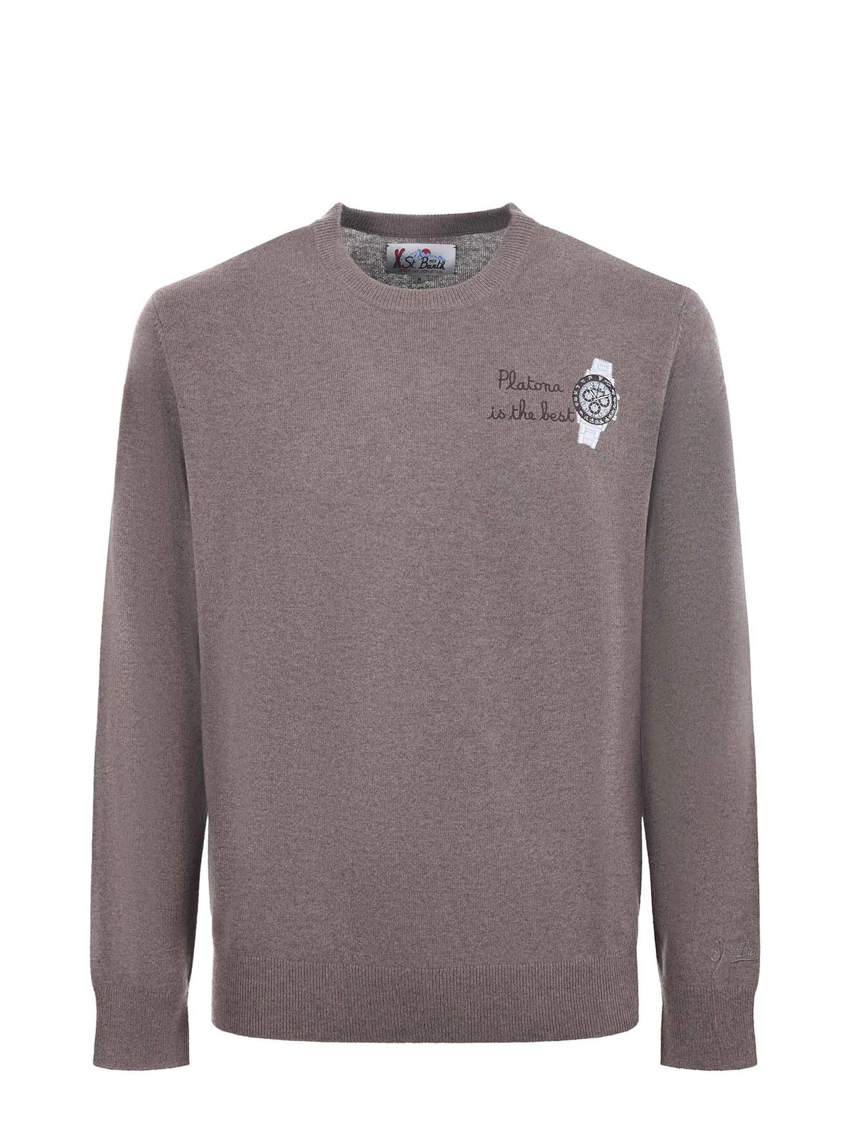 Maglia heron light con ricamo Platora is the best HER0024 02928M MC2 SAINT BARTH 