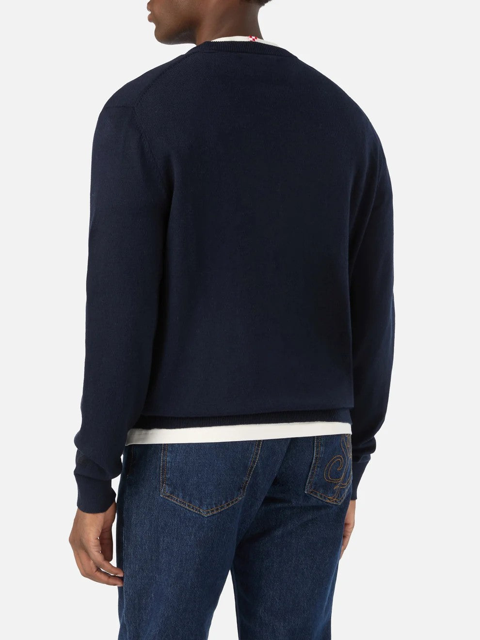 Maglia heron light con ricamo non voglio mica la luna HER0024 02930M MC2 SAINT BARTH 