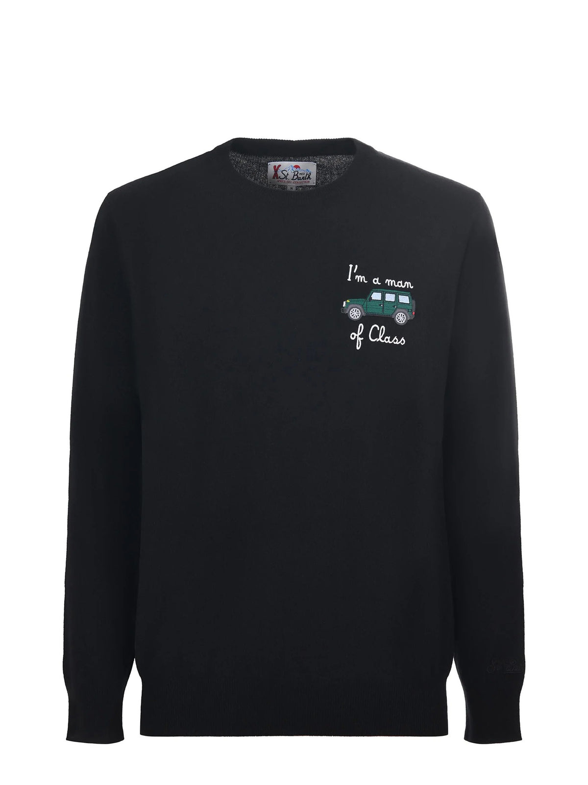 Maglia heron light con ricamo i'm a man of class HER0024 03348M MC2 SAINT BARTH 