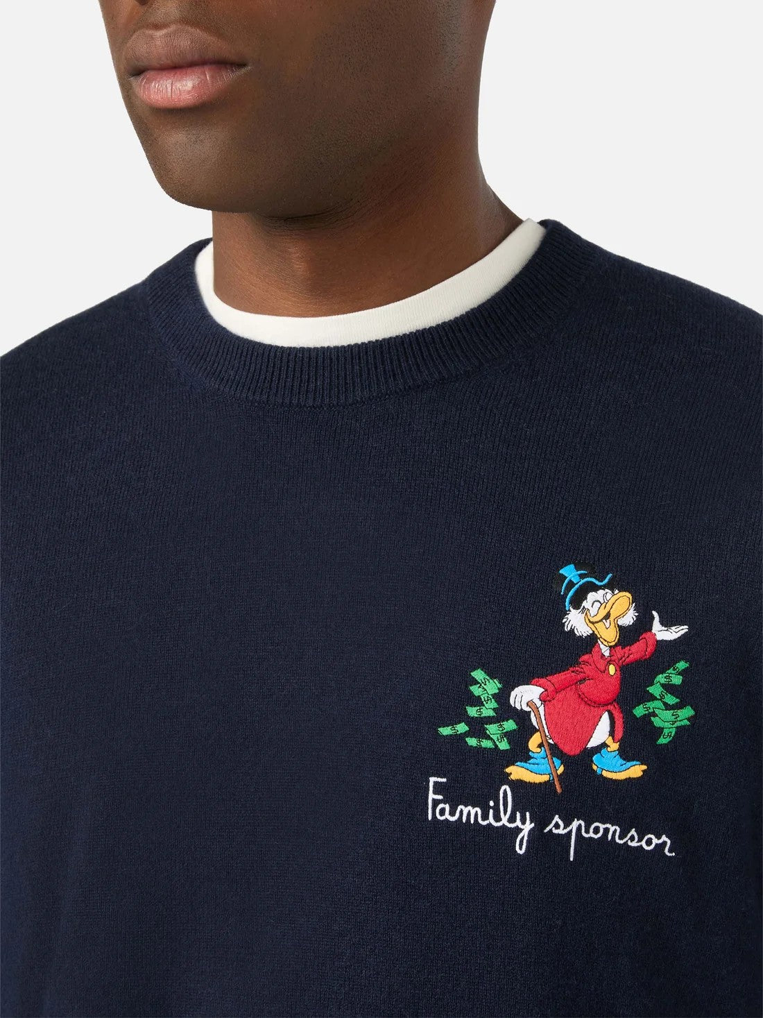Maglia heron light con ricamo family sponsor HER0024 03388M MC2 SAINT BARTH 