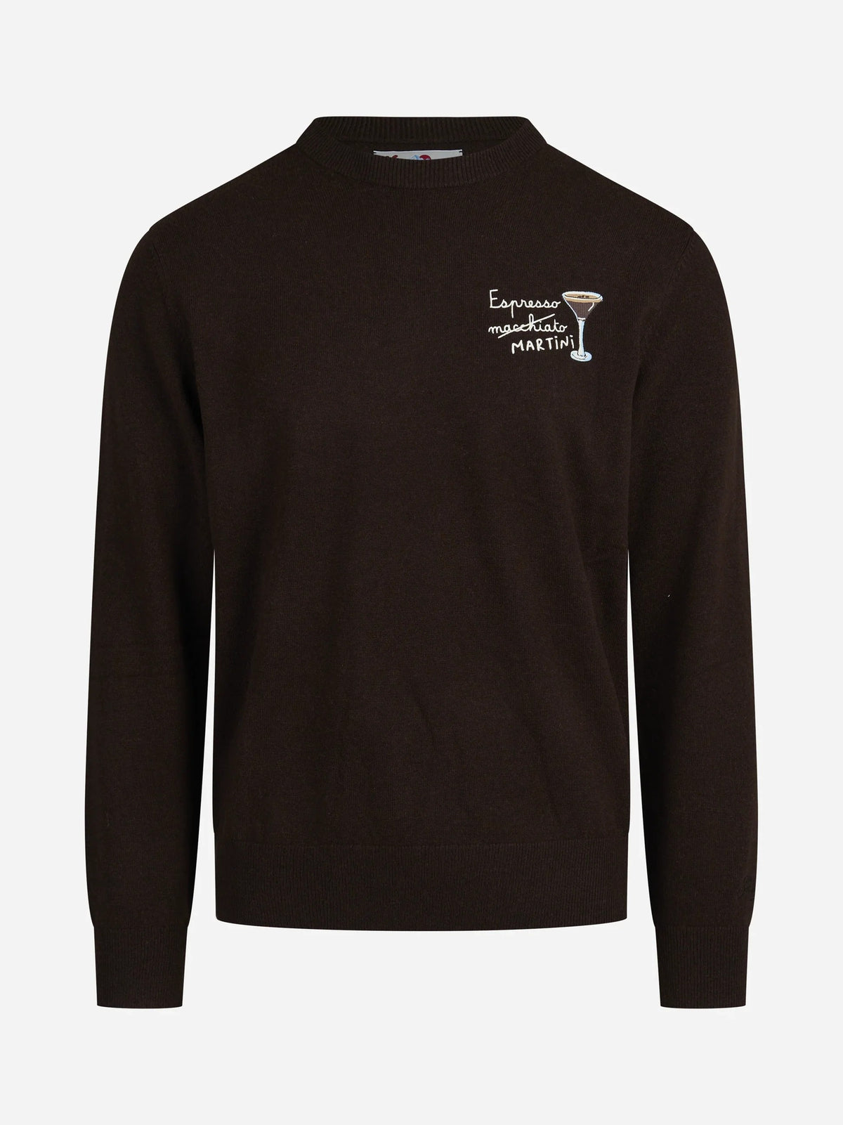 Maglia heron light con ricamo espresso martini HER0024 03602M MC2 SAINT BARTH 