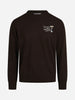 Maglia heron light con ricamo espresso martini
