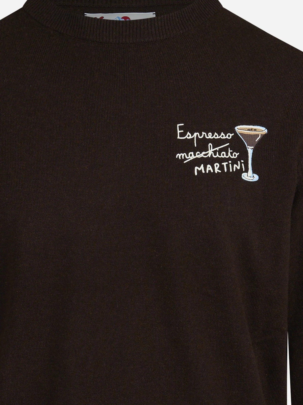 Maglia heron light con ricamo espresso martini HER0024 03602M MC2 SAINT BARTH 